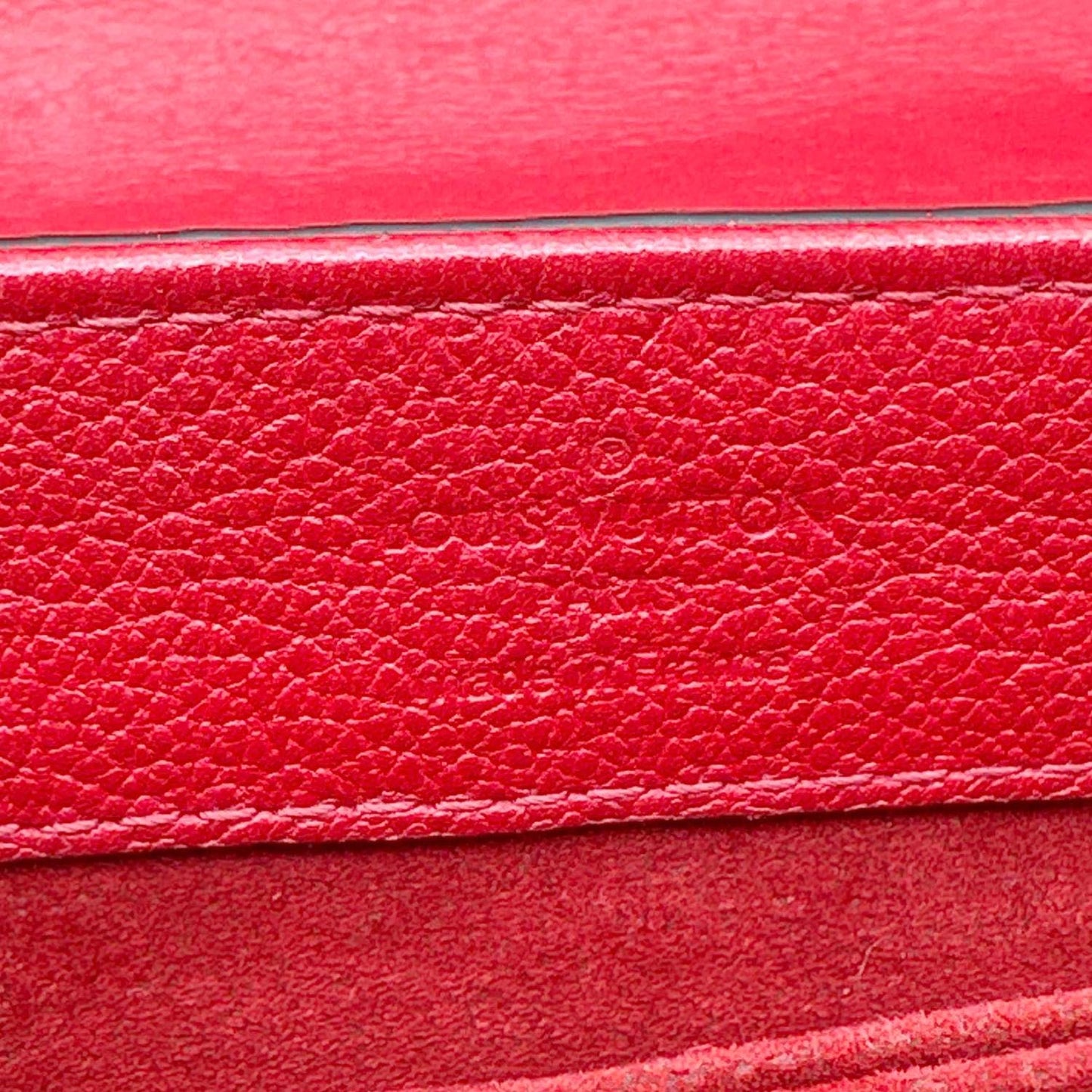 LOUIS VUITTON Very Chain Monogram Leather Chain Crossbody Bag Red