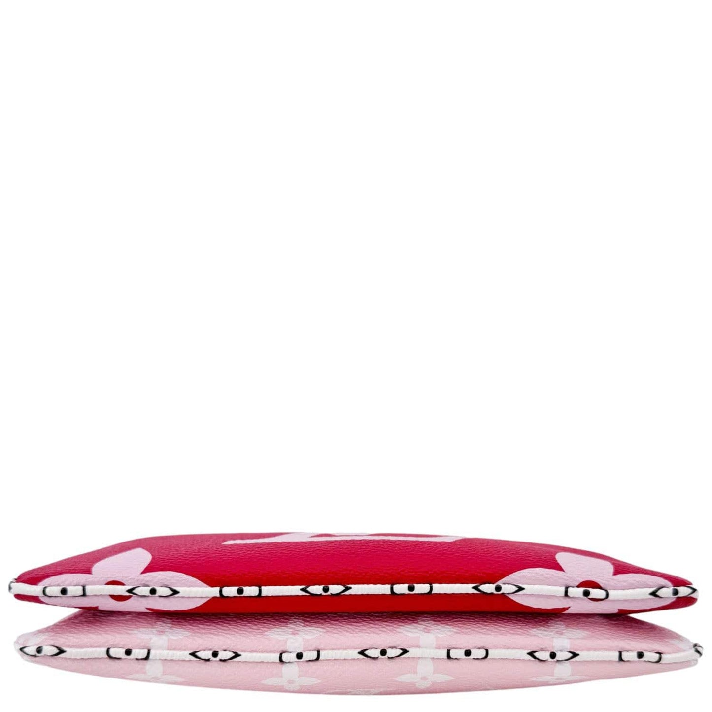 LOUIS VUITTON Double Zip Pochette Giant Monogram Jungle Crossbody Bag Red