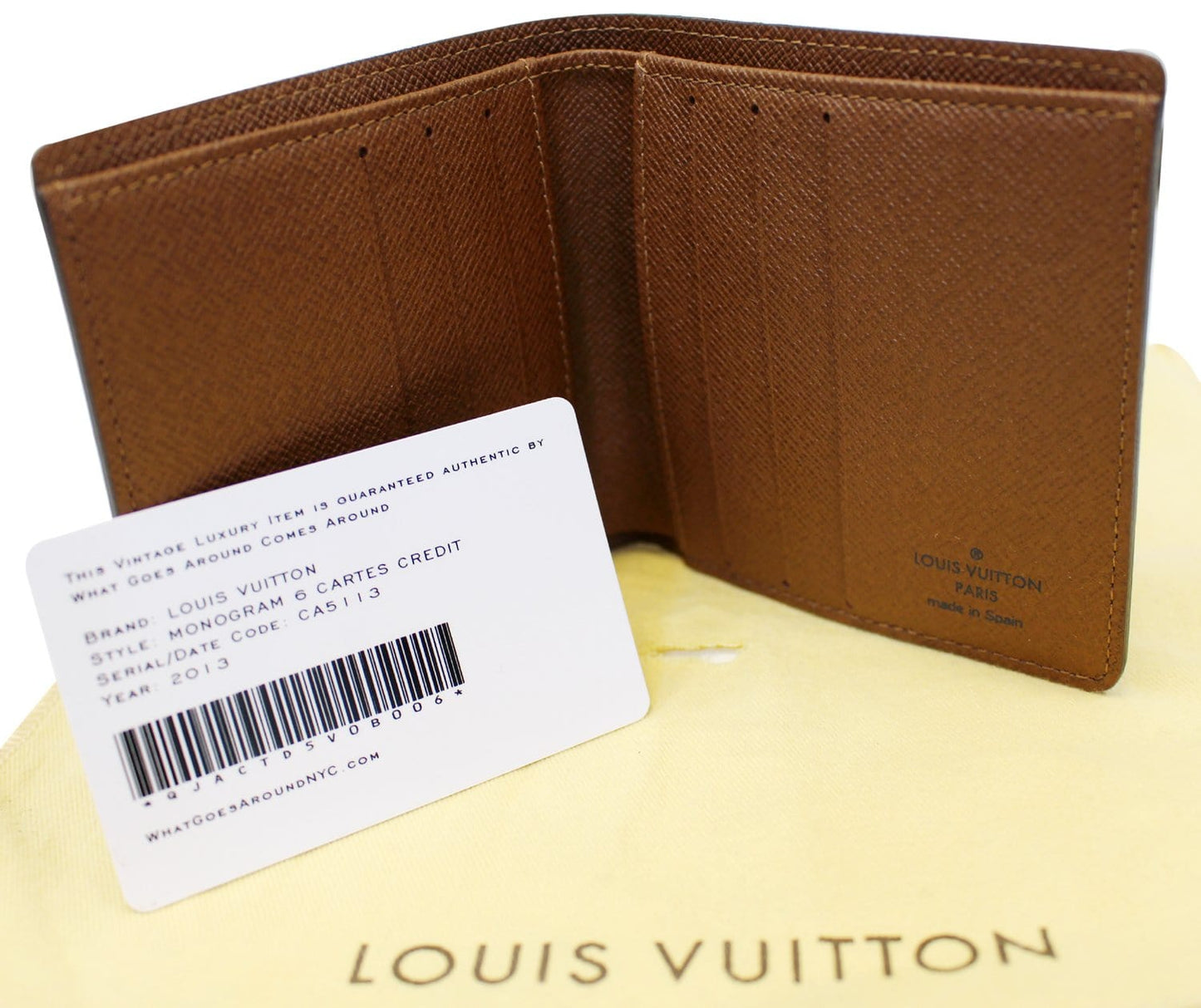 LOUIS VUITTON Monogram Canvas 6 Cartes Credit Card Wallet