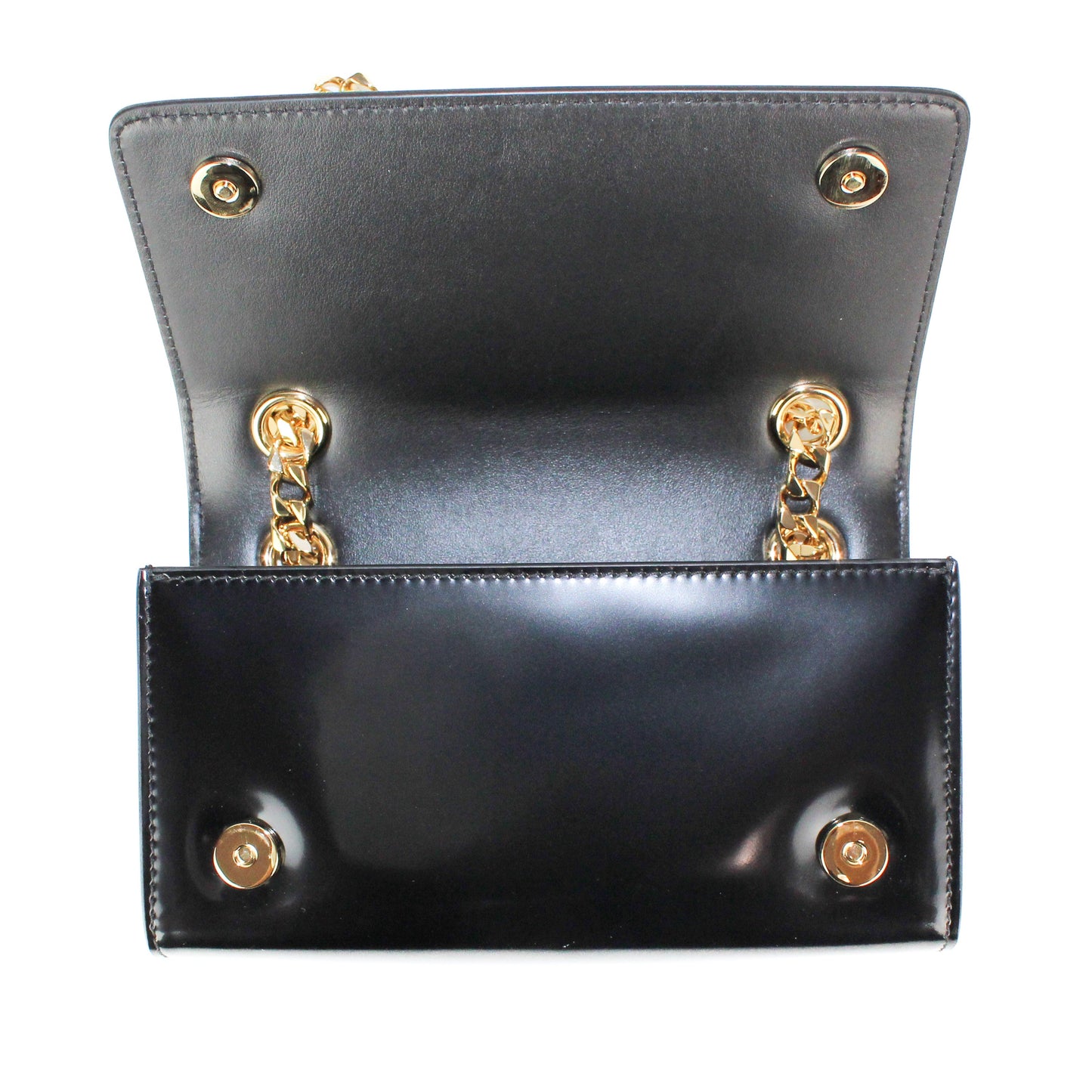 Dolce & Gabbana Polished Calfskin 3.5 Bag in Black