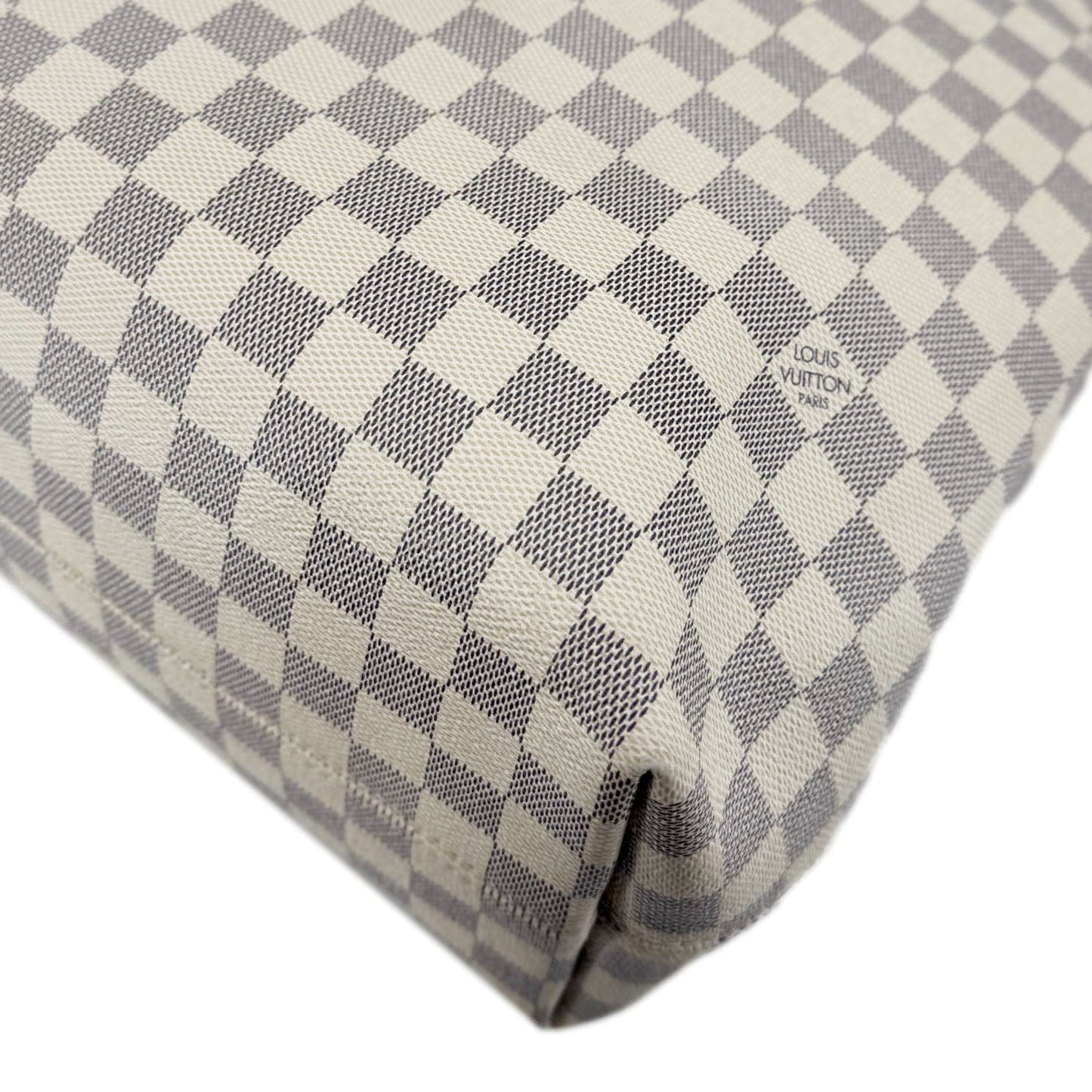 LOUIS VUITTON Graceful MM Damier Azur Hobo Shoulder Bag White