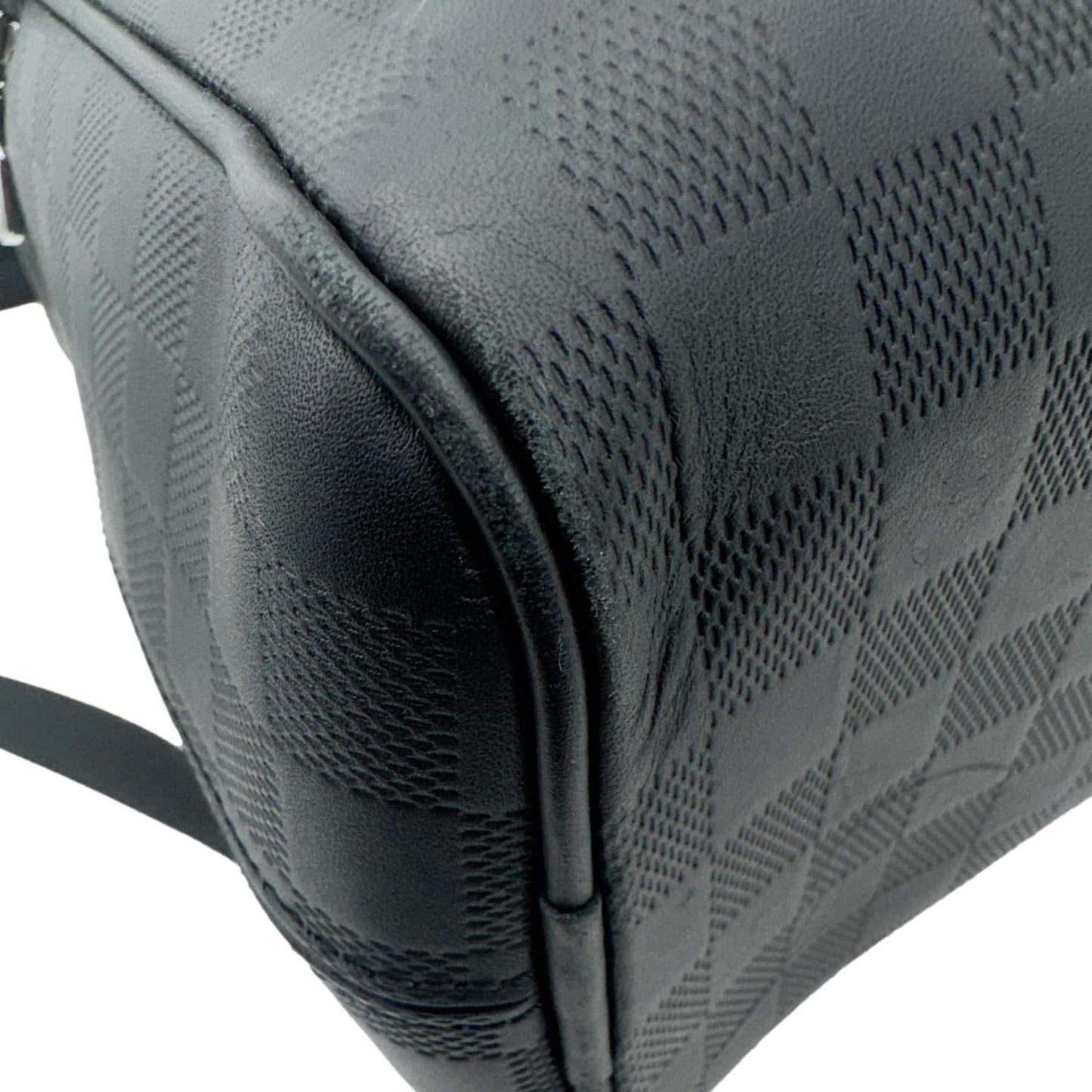 LOUIS VUITTON Avenue Damier Infini Leather Backpack Bag Black