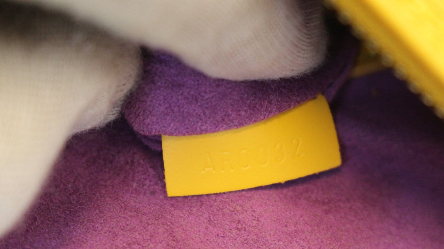 LOUIS VUITTON Epi Leather Alma PM Yellow Satchel Bag