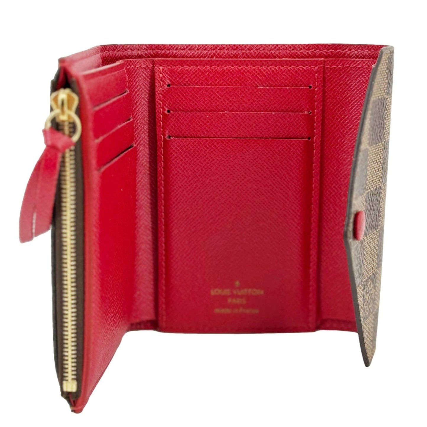 LOUIS VUITTON Victorine Damier Ebene Wallet Brown