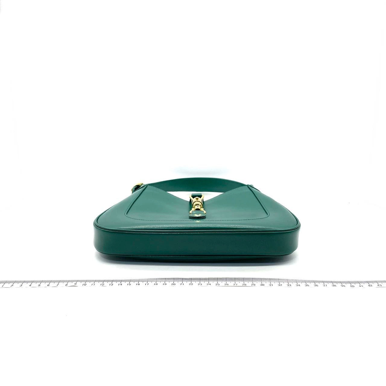 Gucci Jackie 1961 Green Leather Bag Small with Adjustable Strap