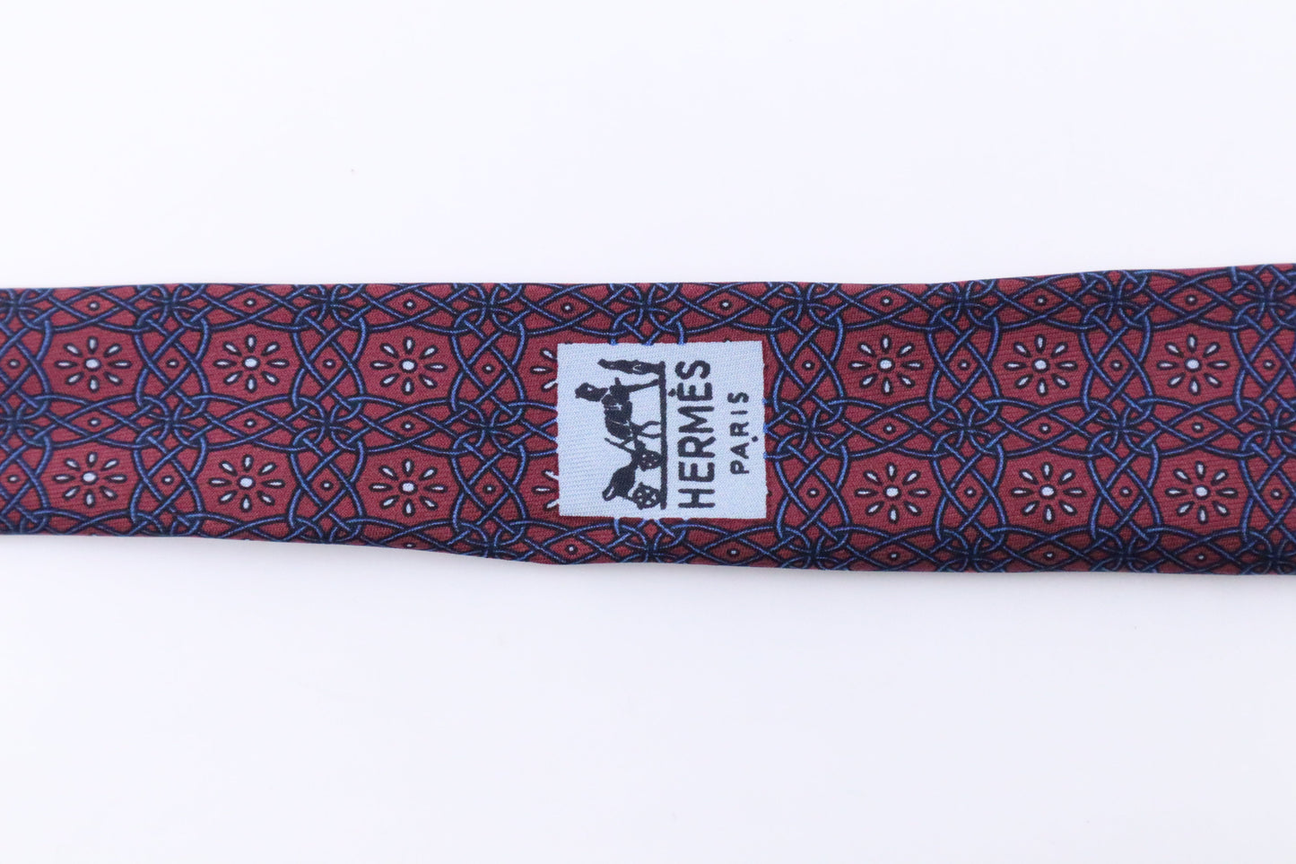 Hermes Tie in Purple Silk