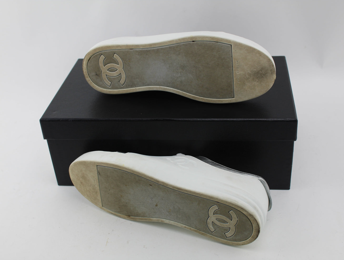 CHANEL PVC TWO TONE SNEAKERS size 37
