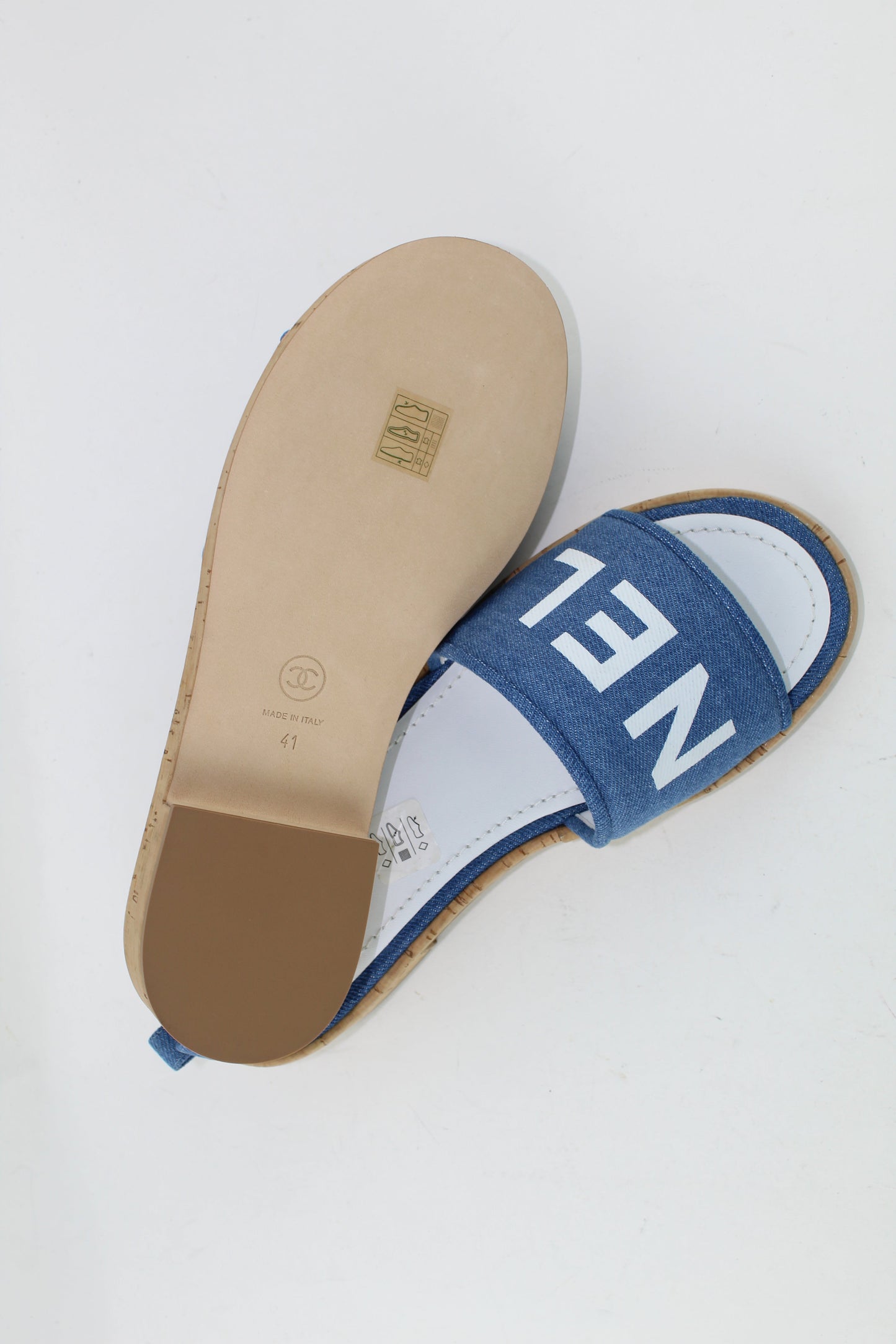 CHANEL DENIM SANDALS SIZE 41