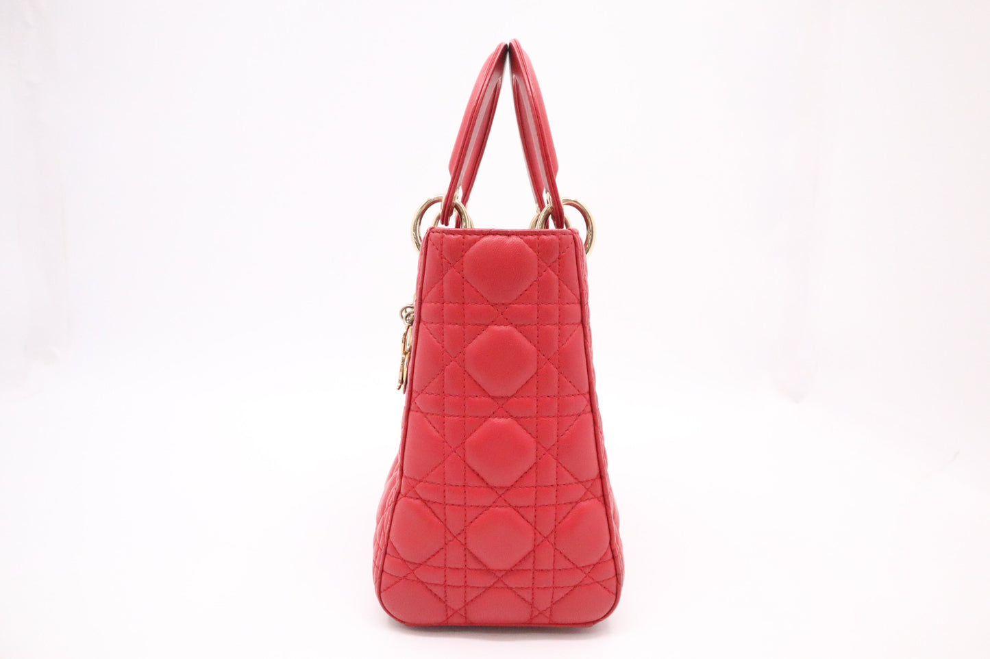 Dior Lady Dior Medium in Red Cannage Leather