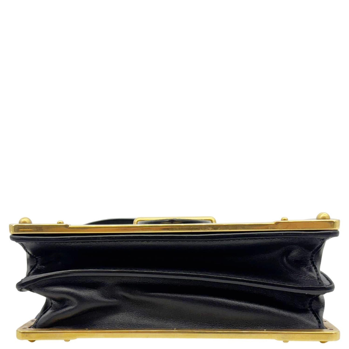 PRADA Cahier City Calfskin Leather Shoulder Bag Black