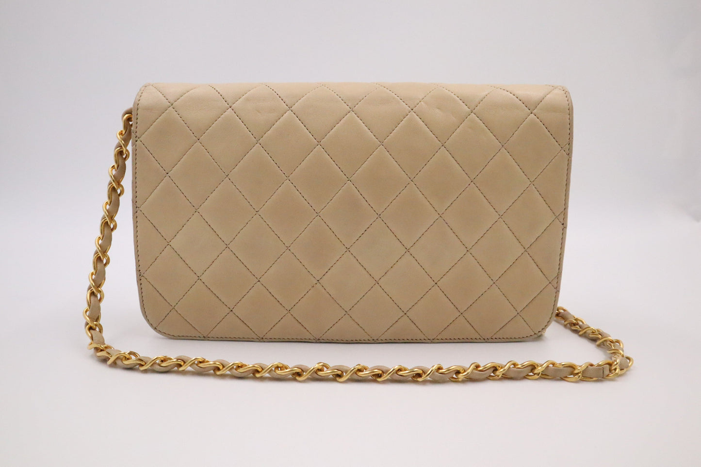 Chanel Full Flap in Beige Leather