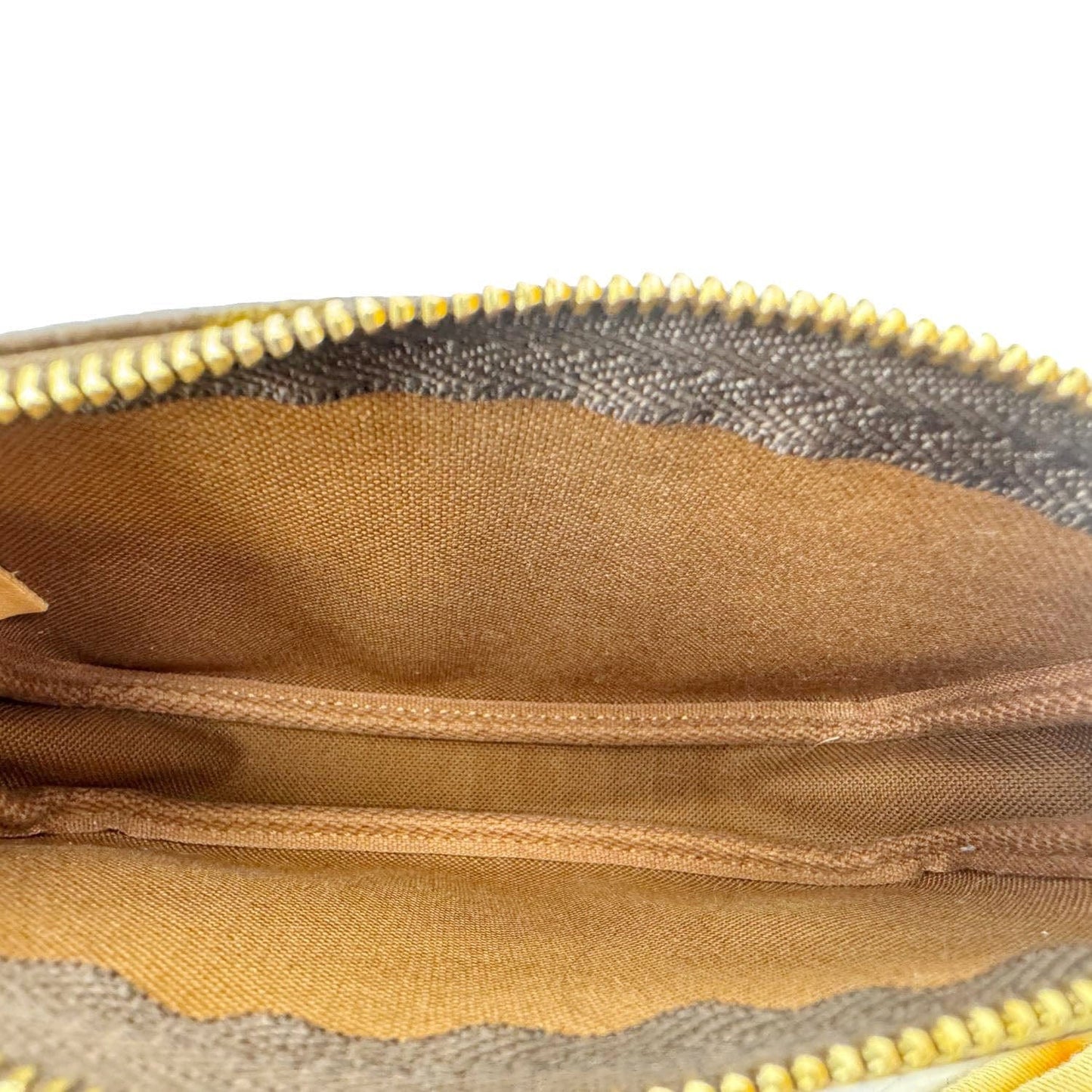 LOUIS VUITTON Multi Pochette Accessoires Monogram Canvas Wristlet Brown