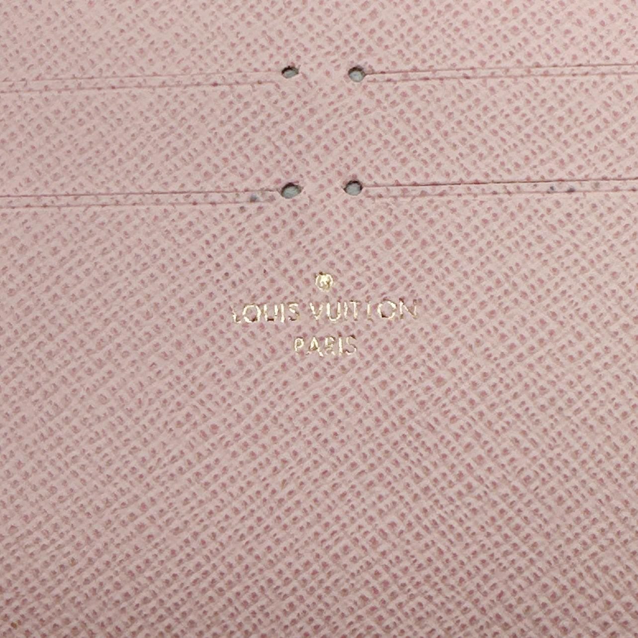 LOUIS VUITTON Felicie Calfskin Leather Insert Card Holder Rose Poudre