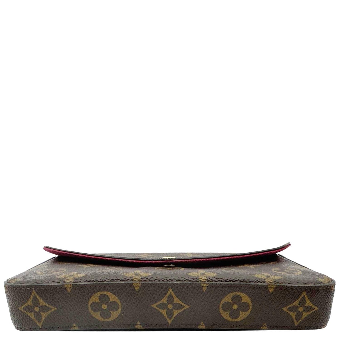 LOUIS VUITTON Felicie Pochette Monogram Canvas Crossbody Bag Brown