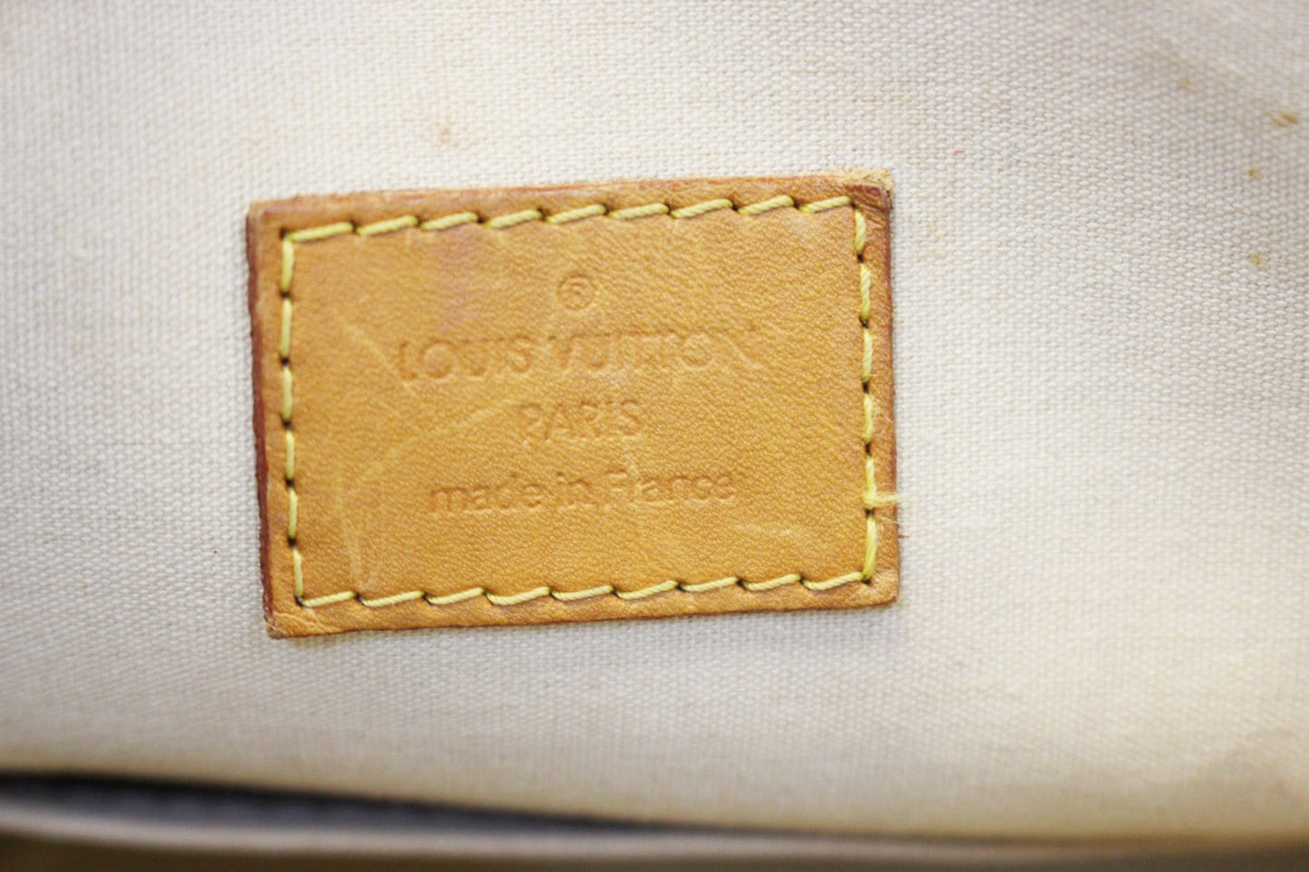 Louis Vuitton Alma GM Monogram Vernis Satchel Bag Cream