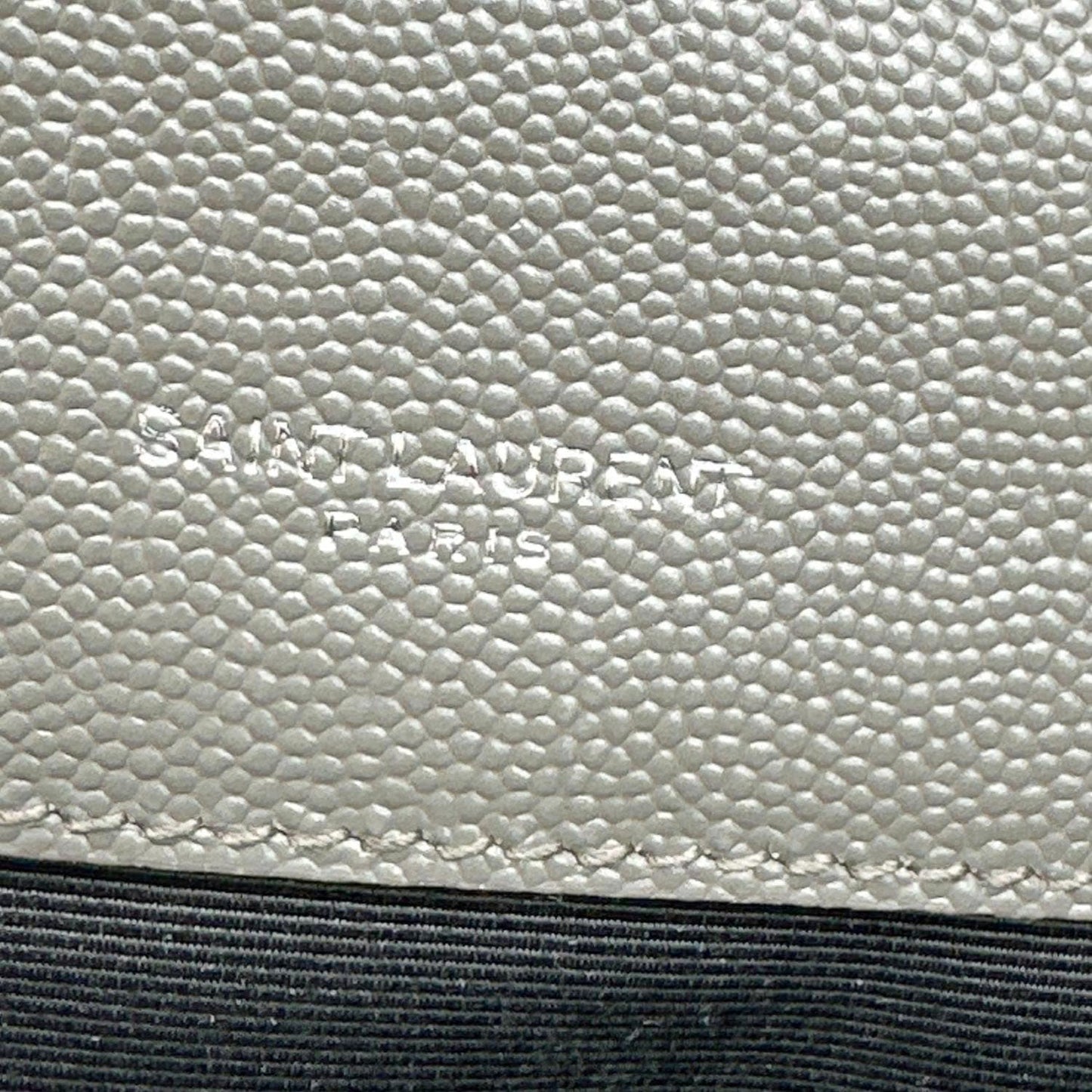 YVES SAINT LAURENT Envelope Grain De Poudre Leather Shoulder Bag Grey