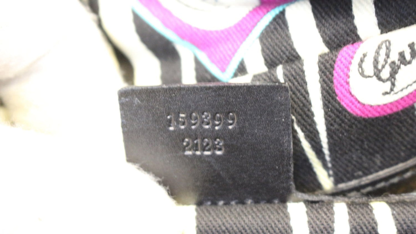 GUCCI Black Patent Leather Wave Boston Bag