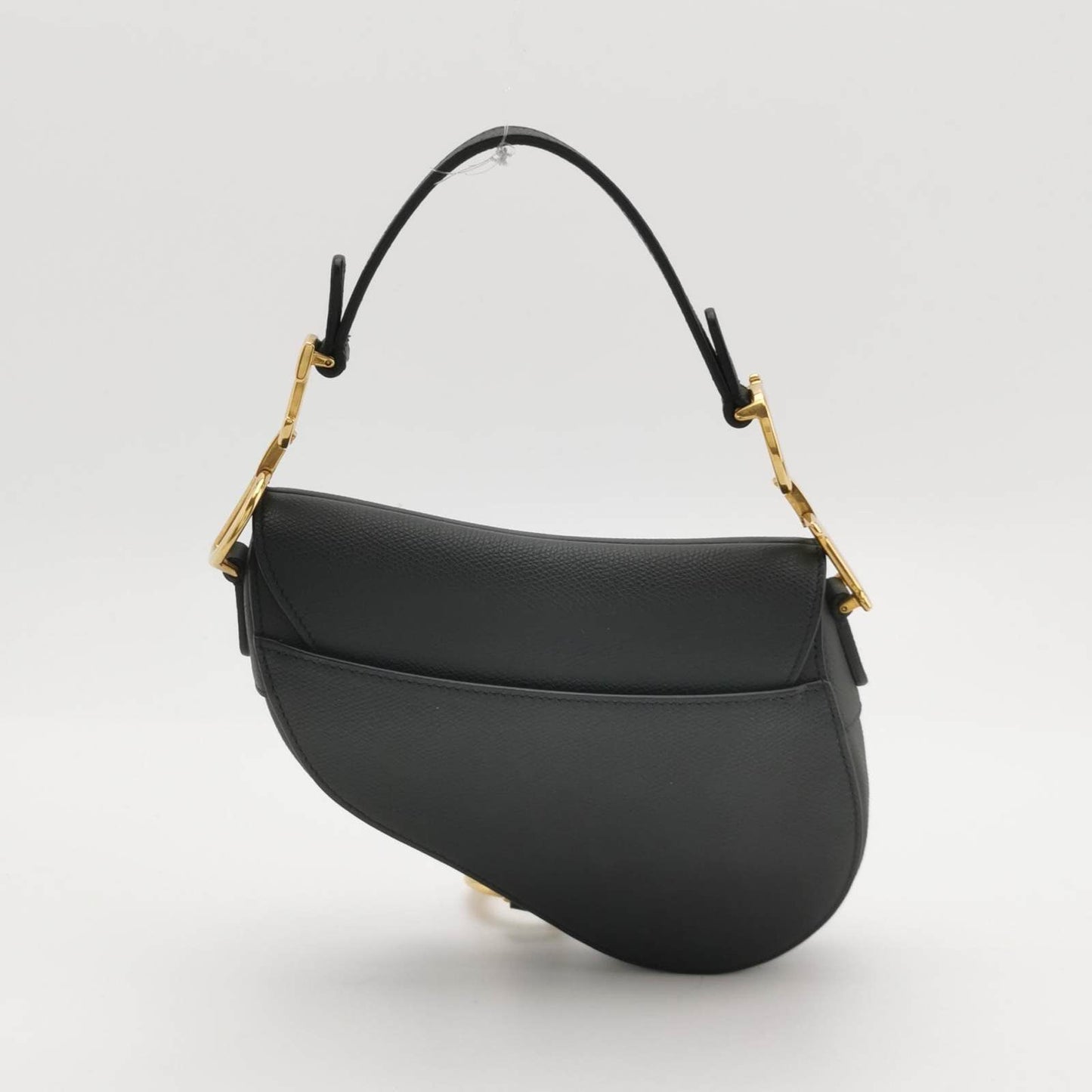 Dior Saddle Mini Black Grained Leather with Gold Hardware