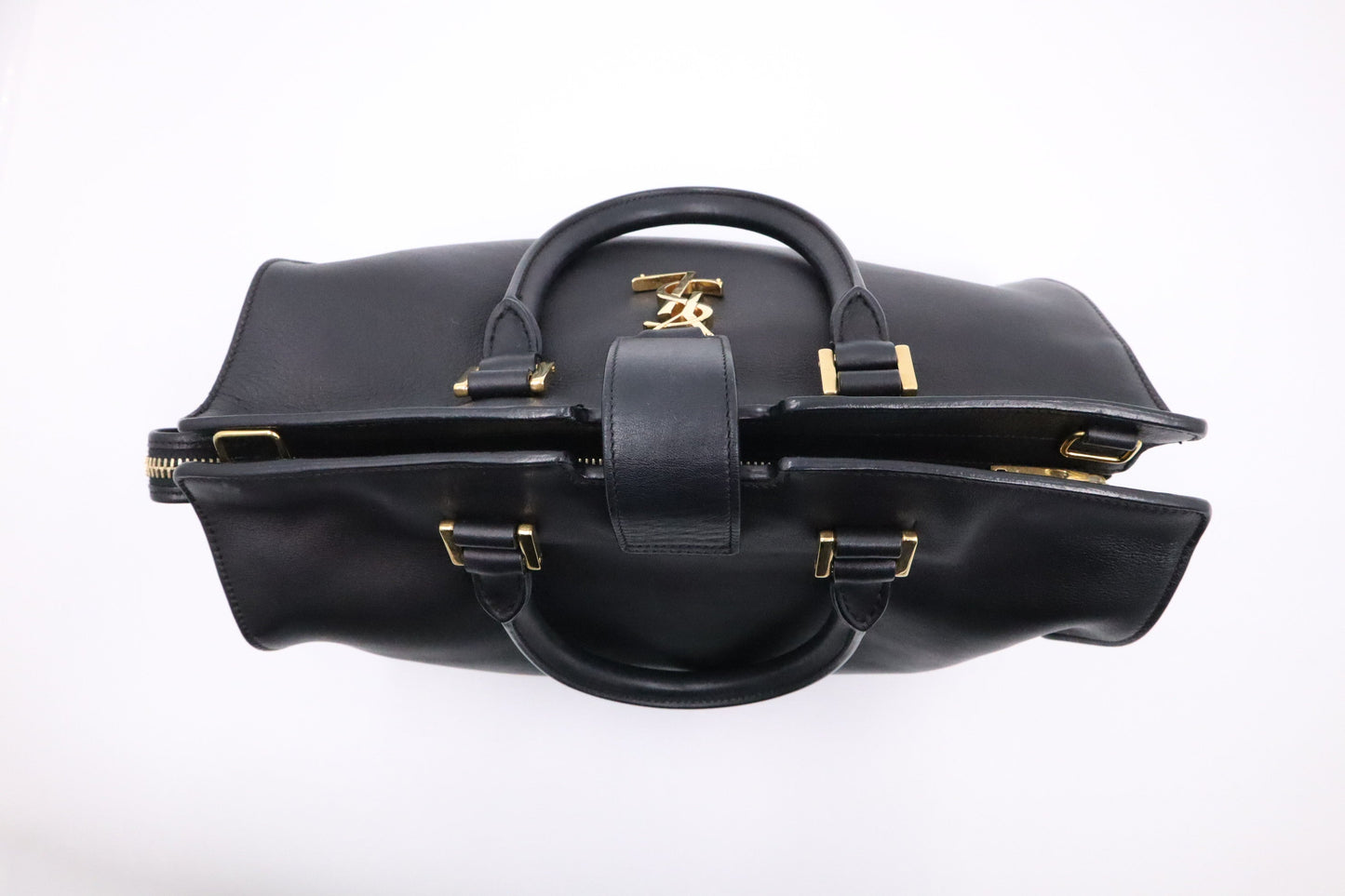 YSL Saint Laurent Cabas in Black Leather