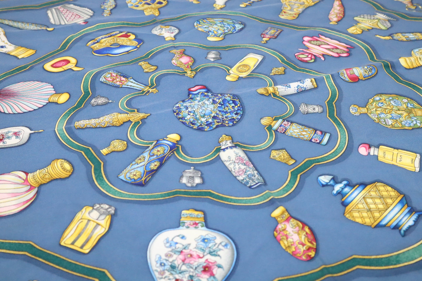Hermes Carre 90 "Pourvu qu`on ait L`ivesse" in Blue