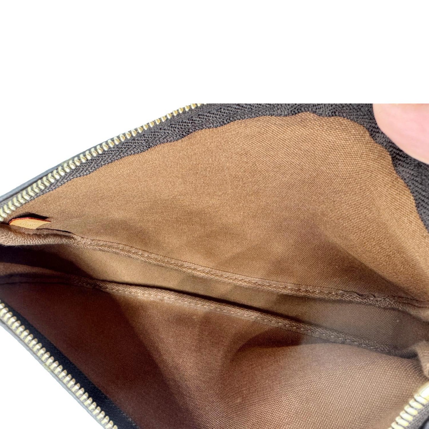 LOUIS VUITTON Pochette Accessoires Monogram Canvas Shoulder Bag Brown