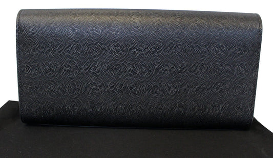 YVES SAINT LAURENT Kate Black Leather Clutch