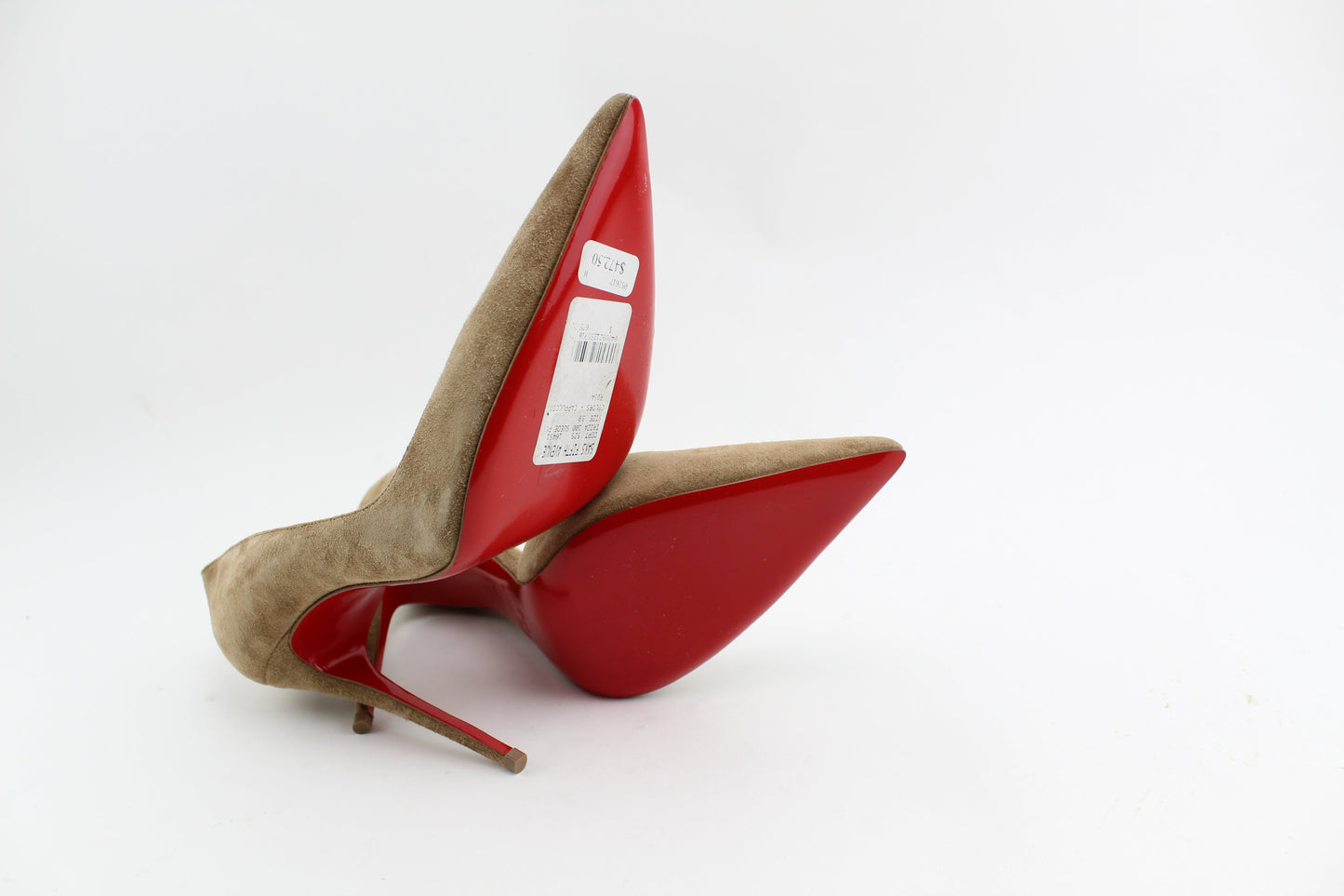 CHRISTIAN LOUBOUTIN IRIZA CAPPUCCINO 100mm SIZE 39