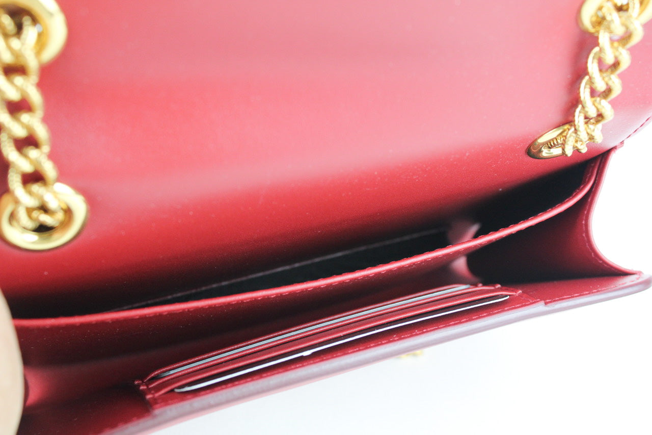 Dolce and Gabbana Smooth Calfskin Devotion Mini Bag in Red