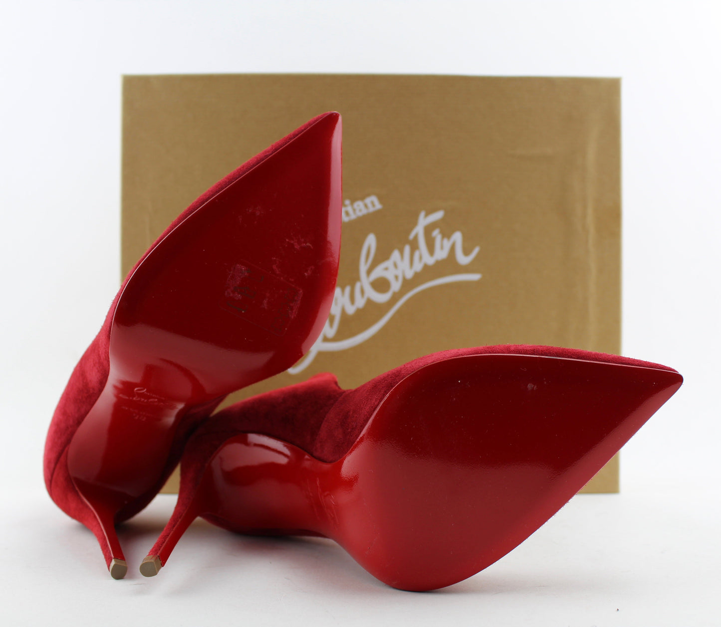 CHRISTIAN LOUBOUTIN VICTORINA 100MM VEAU VELOURS SIZE 38