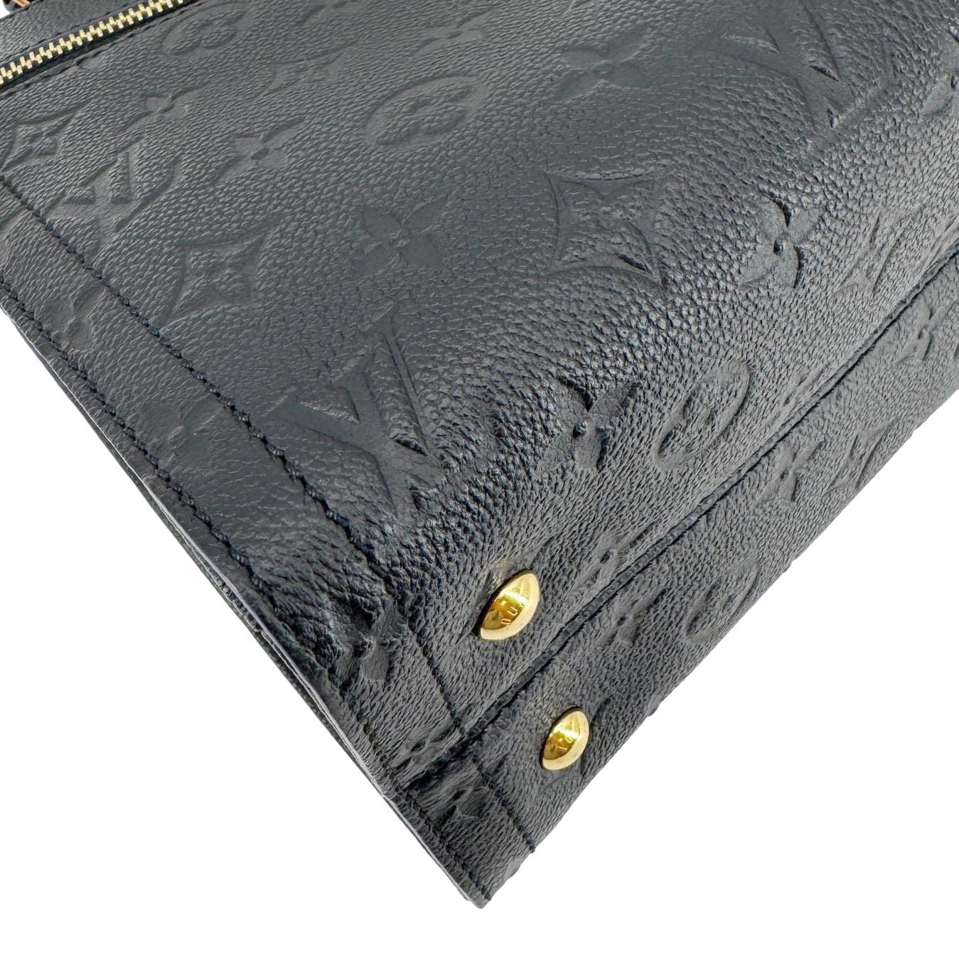 LOUIS VUITTON Sully PM Monogram Empreinte Leather Shoulder Bag Black
