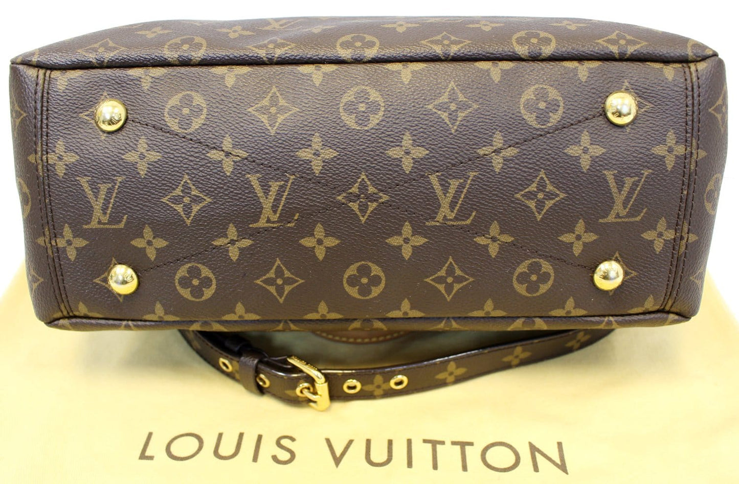 LOUIS VUITTON Safran Monogram Canvas Pallas 2Way Shoulder Bag