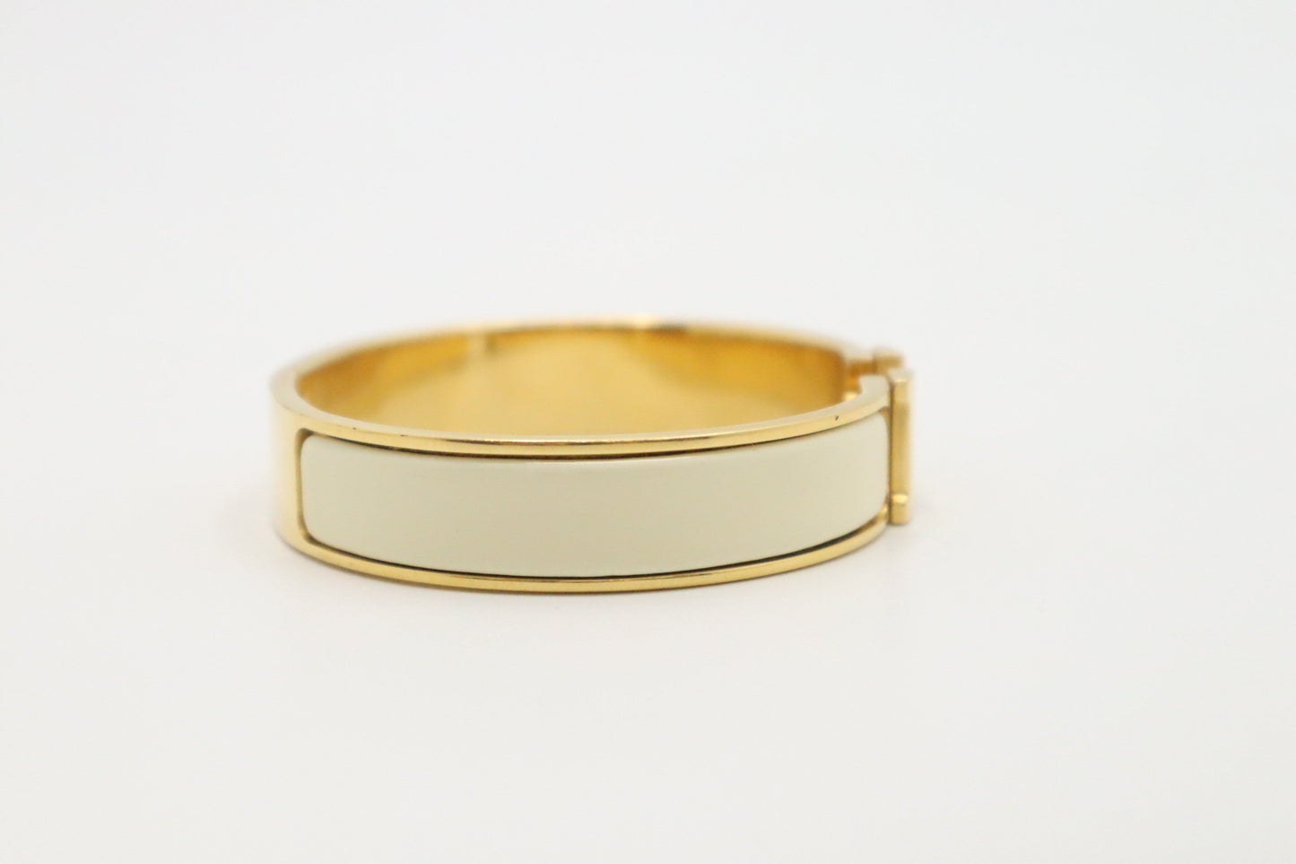 Hermes Clic H White Bracelet