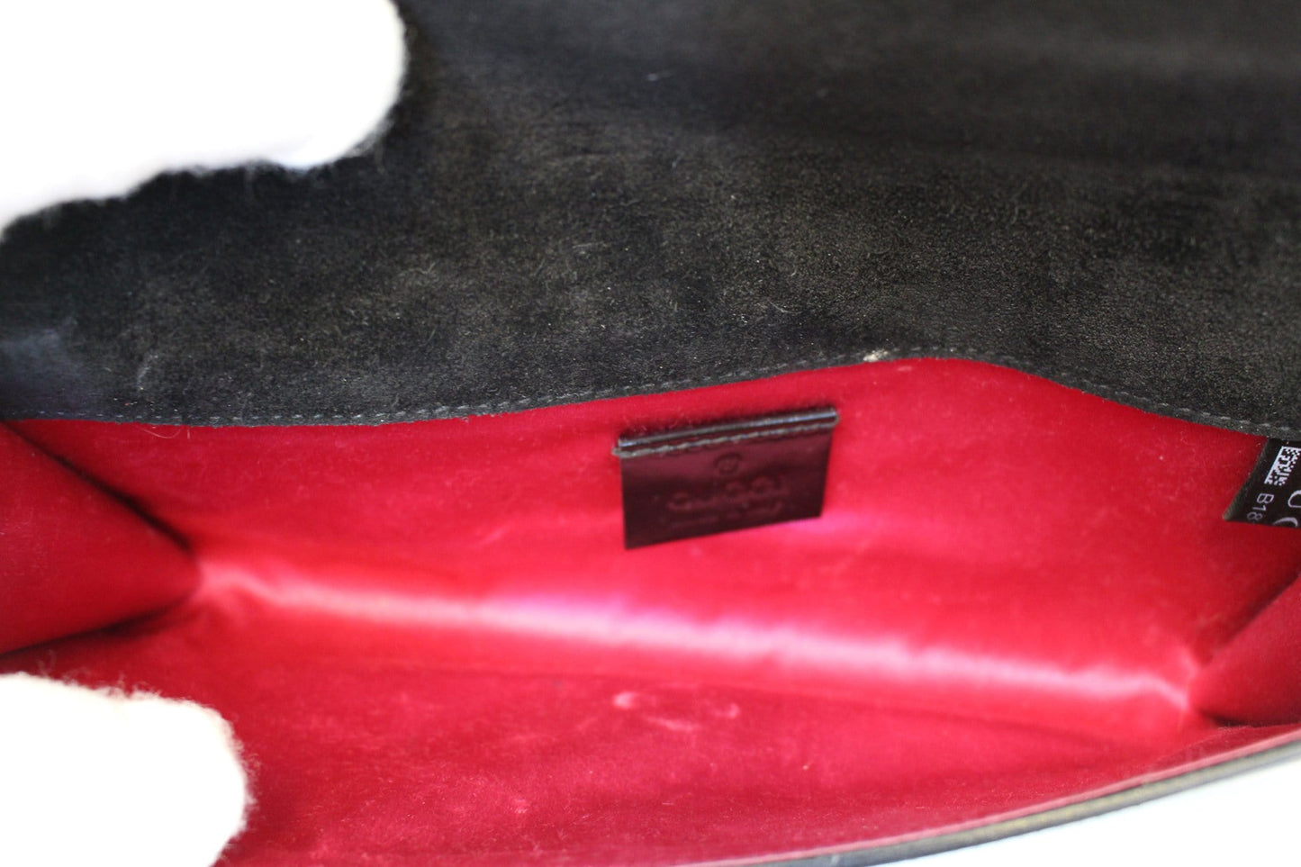 GUCCI Patent Leather Black Romy Clutch Wallet 181544