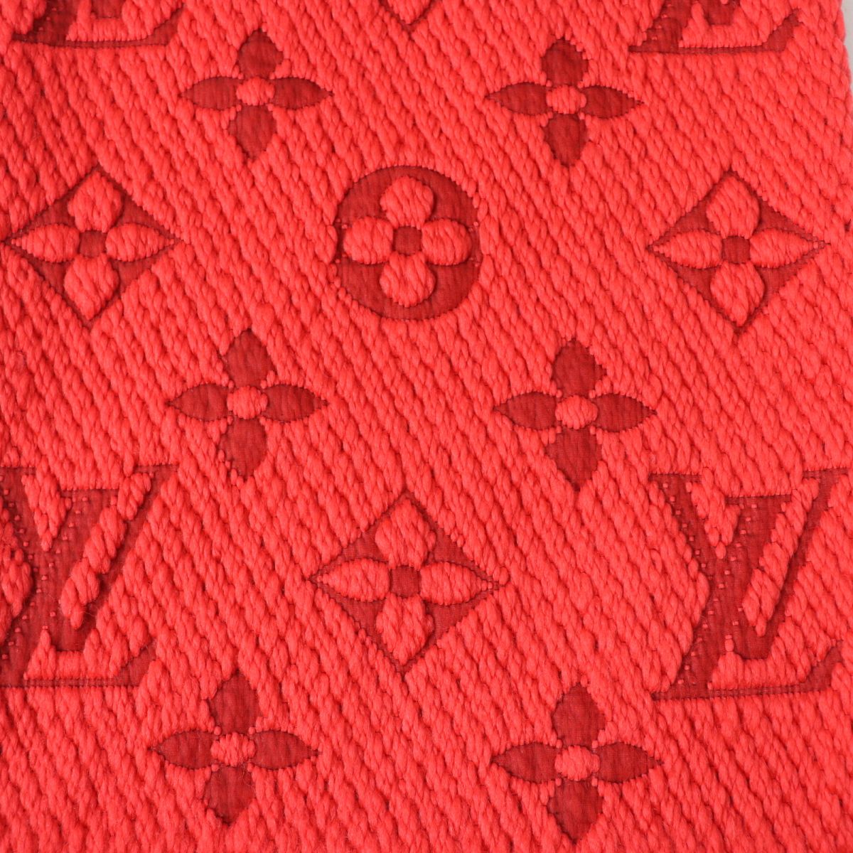 LOUIS VUITTON Scarf M75701 Main: 94% wool, Main: 6% silk Coraille Escalp Logo Mania Women