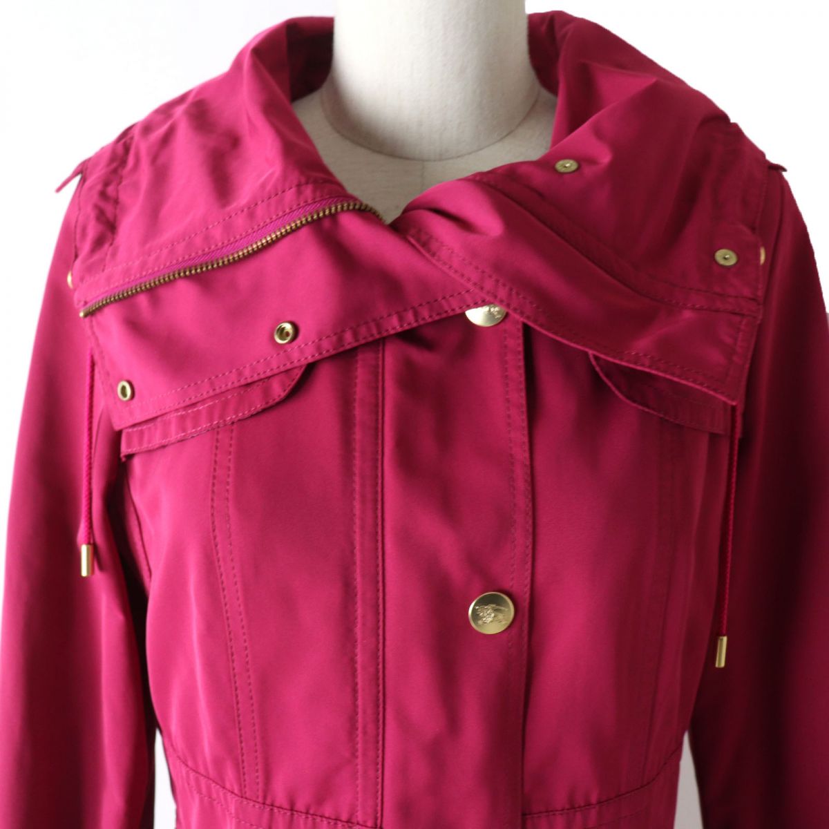 BURBERRY A line coat Main: 100% polyester Pink type Women 38