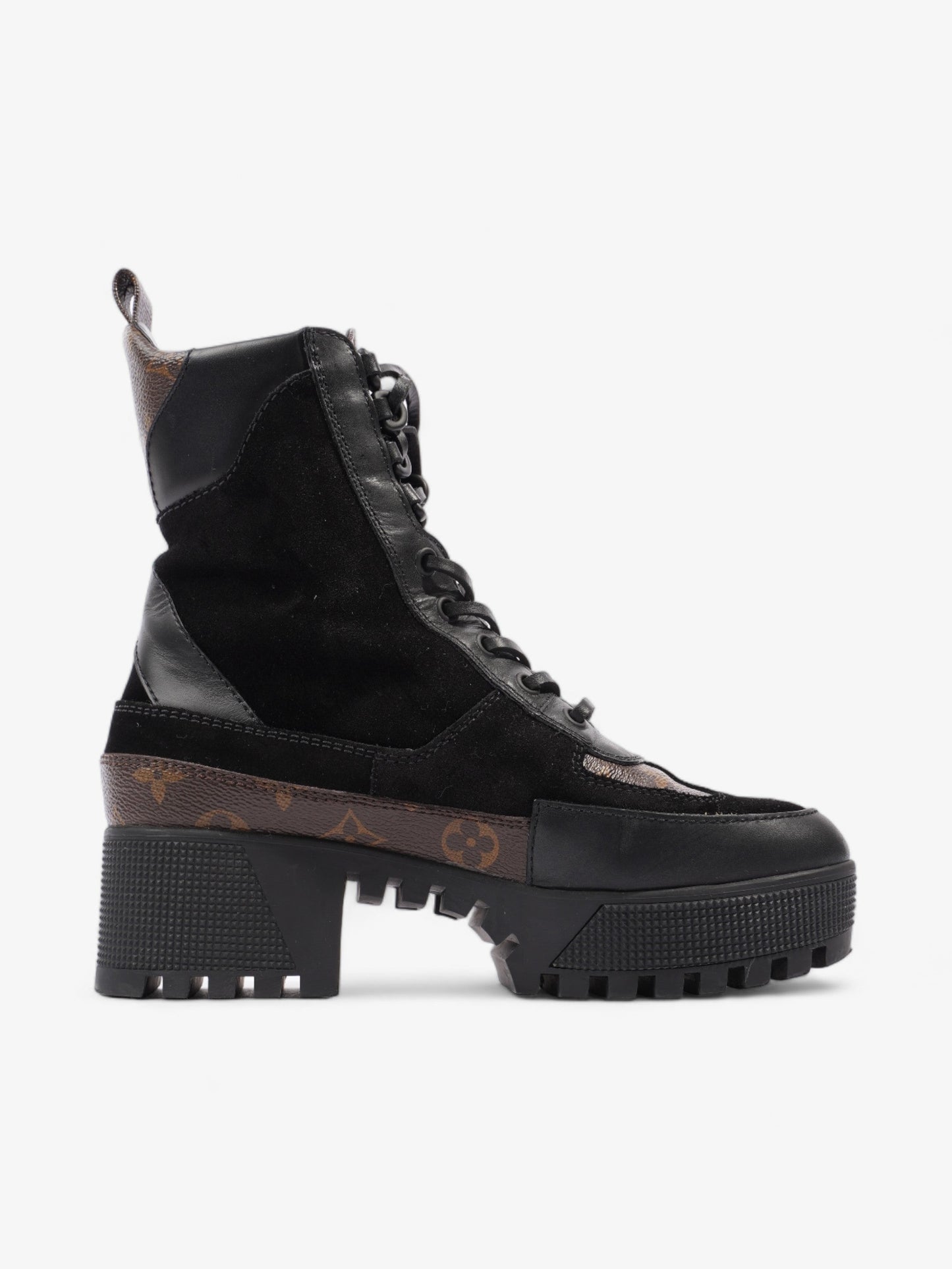 Louis Vuitton Laureate Platform Desert Boots 40mm Black / Monogram Suede EU 36.5 UK 3.5