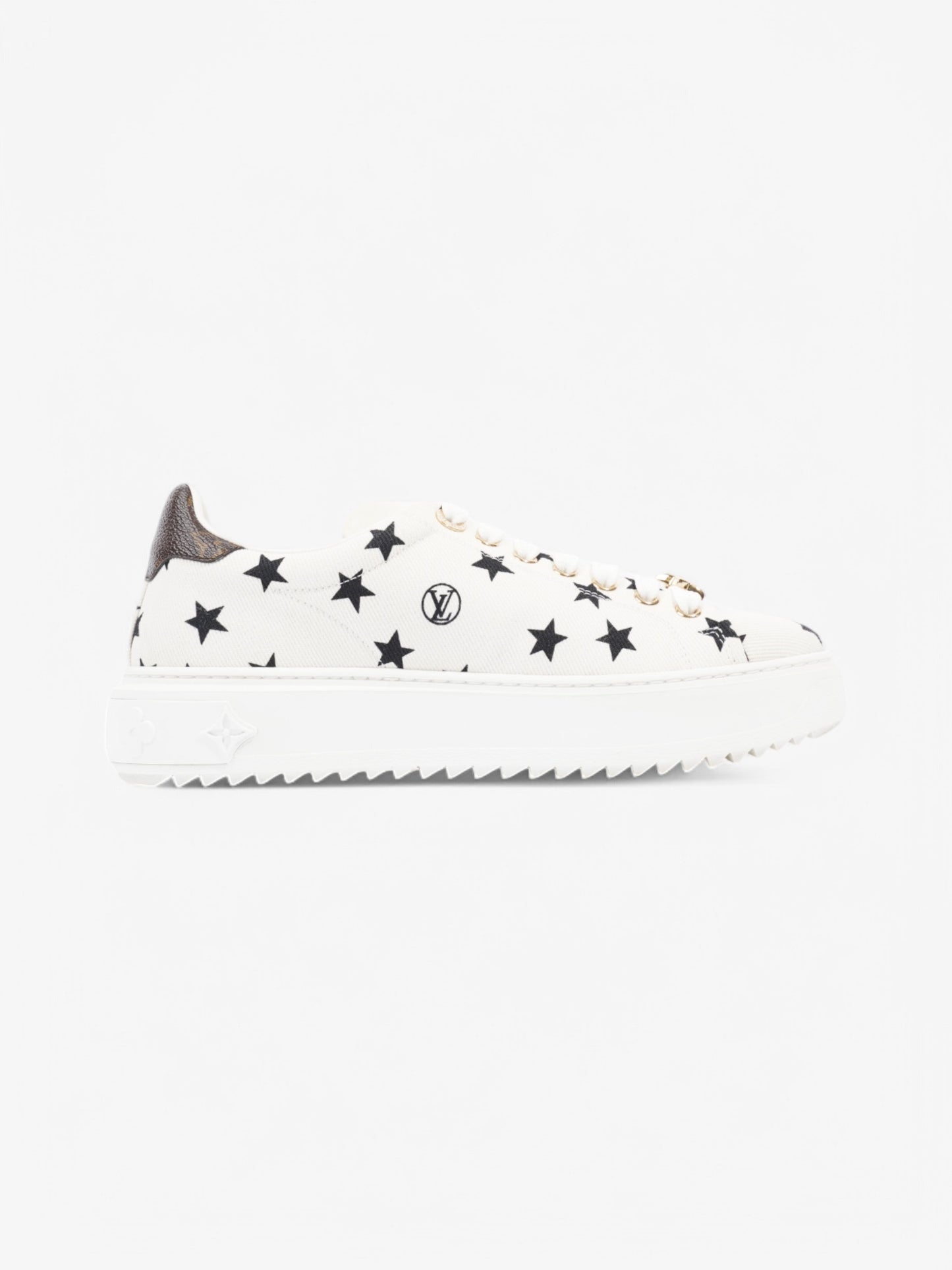 Louis Vuitton Time Out Star Sneakers White / Black / Monogram Canvas EU 38 UK 5