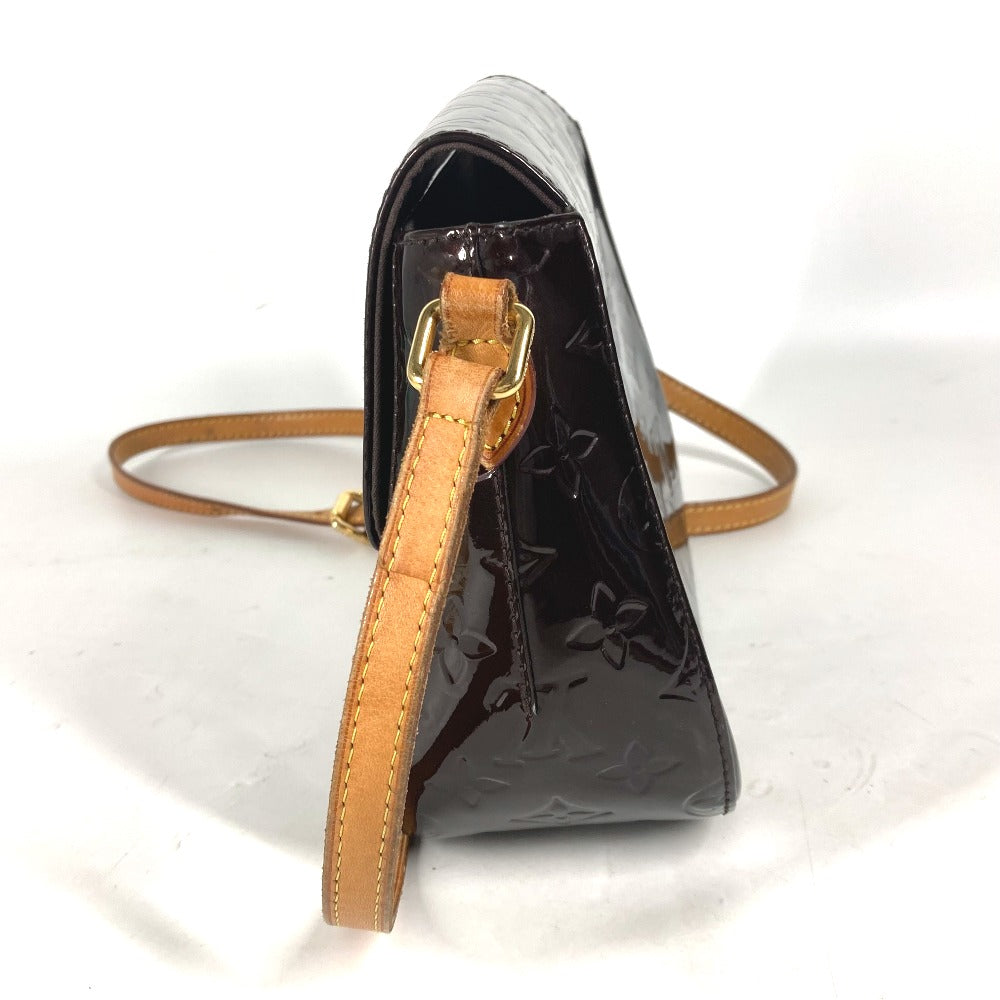 LOUIS VUITTON Shoulder Bag M91704 Monogram Vernis purple Monogram Vernis Bell flower PM Women