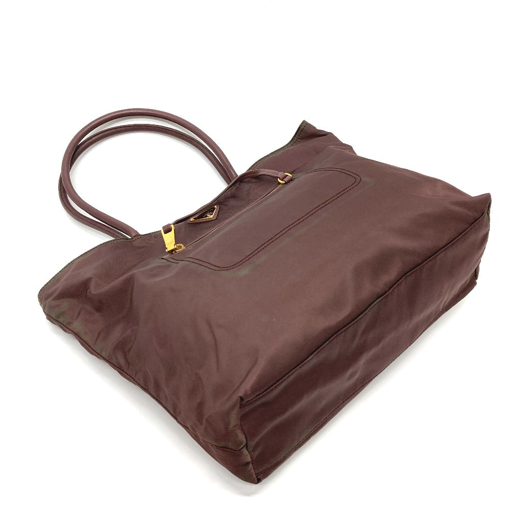 PRADA Tote Bag BR4354 Leather / nylon purple With logo Semi-Shoulder