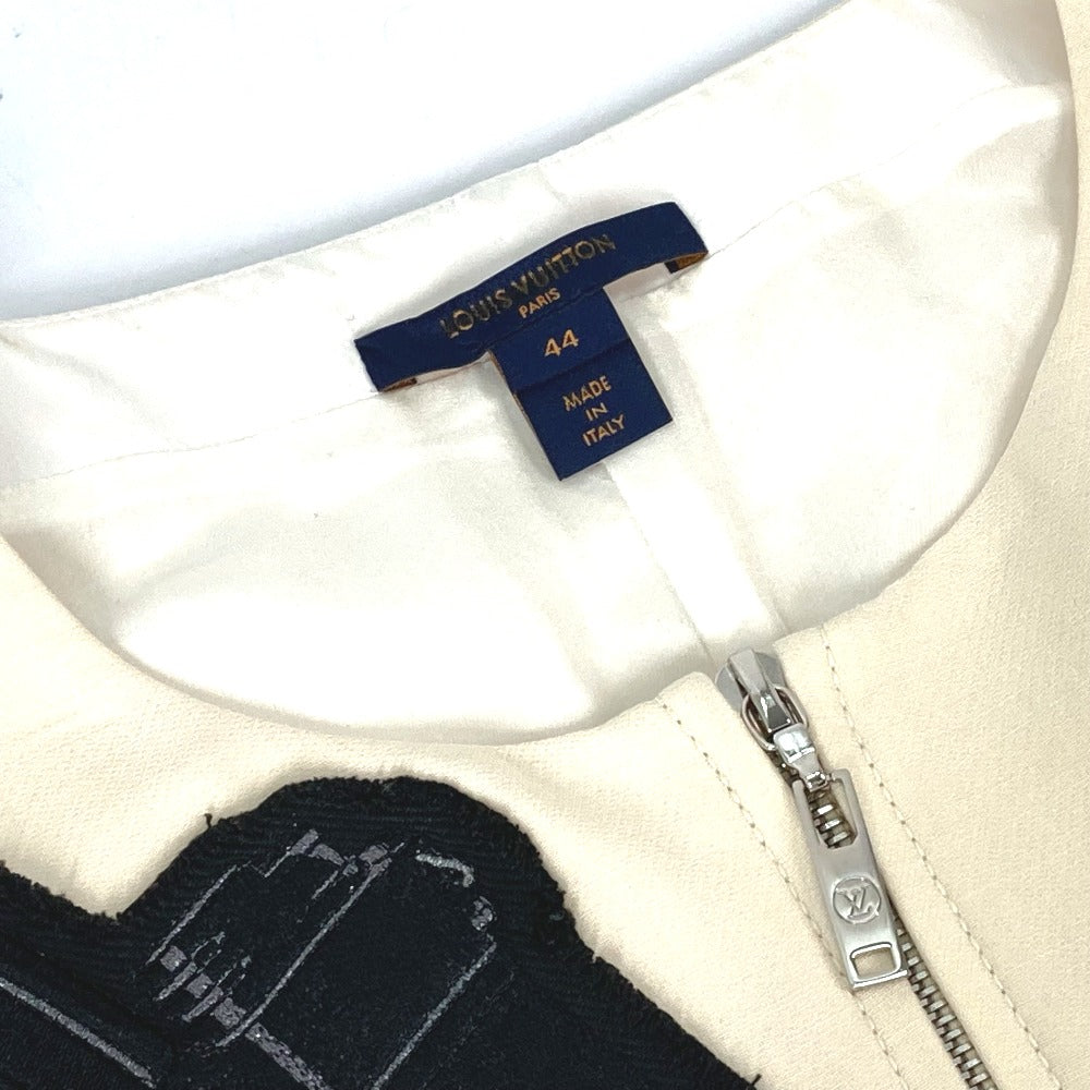 LOUIS VUITTON one piece Polyester, Cotton beige Emblem embroidery sleeveless sleeveless Women 44
