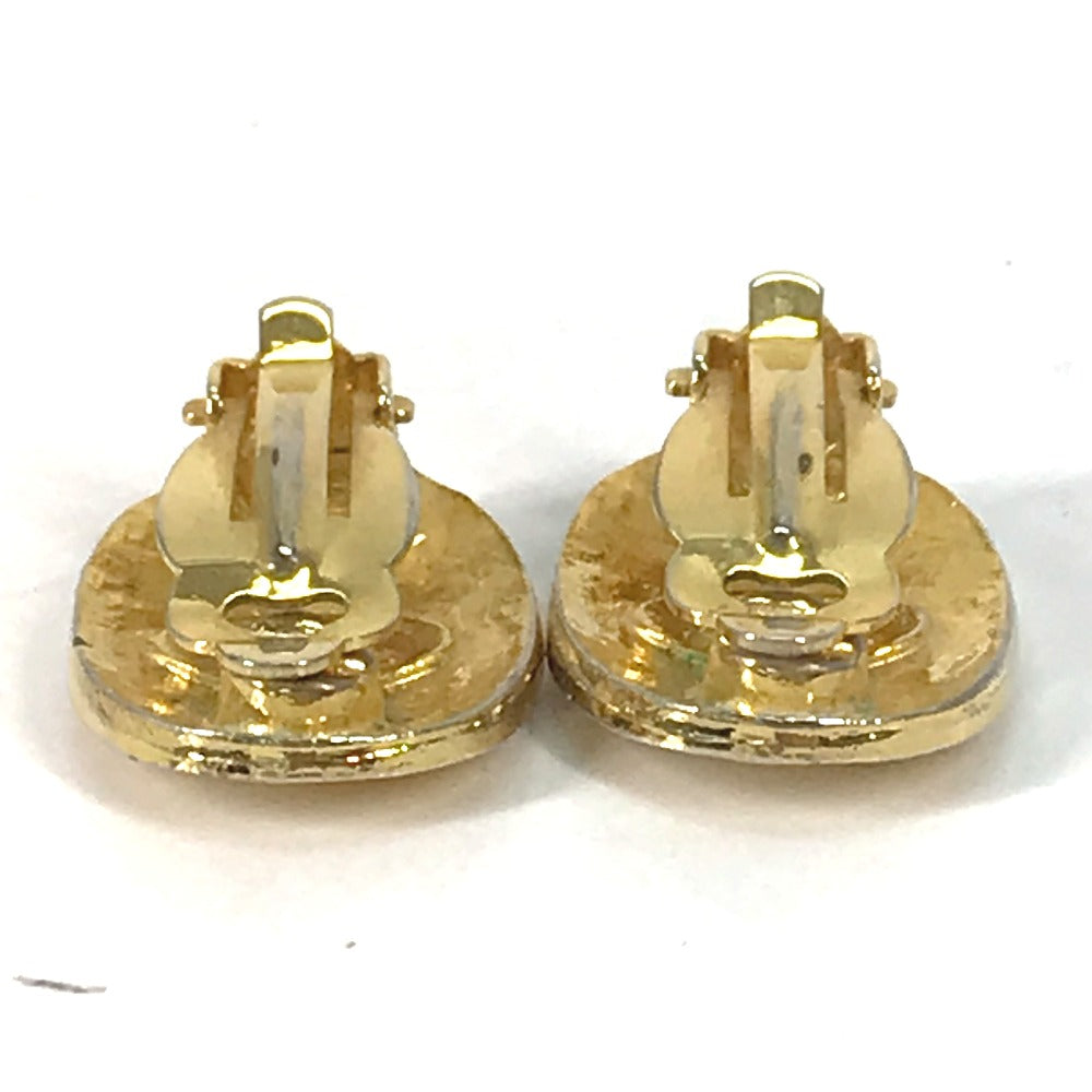 CHANEL Earring metal gold vintage CC COCO Mark