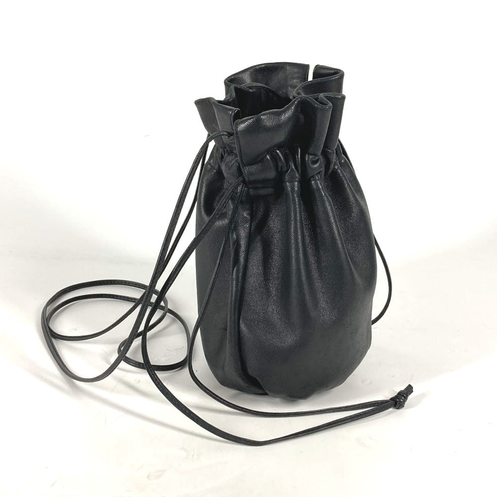 BOTTEGAVENETA Shoulder Bag leather black Pochette purse Women