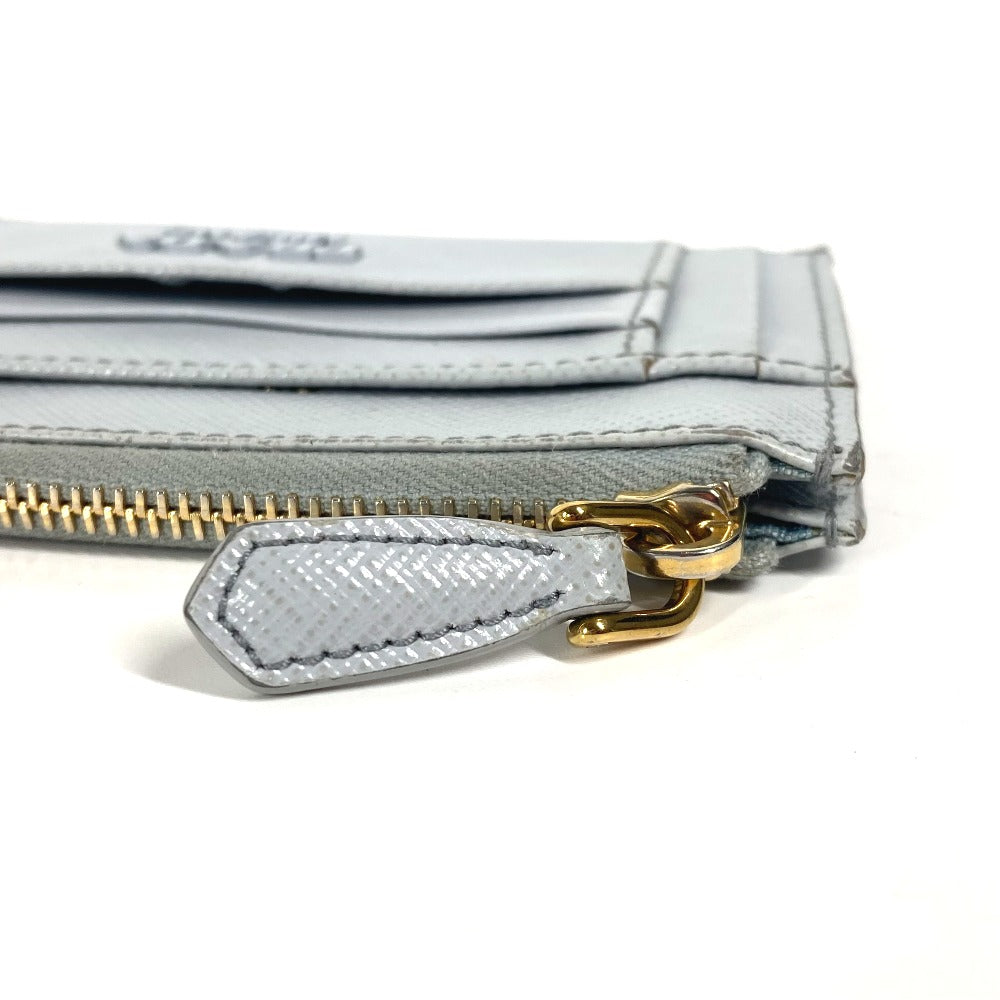 PRADA Coin case saffiano leather blue logo Women