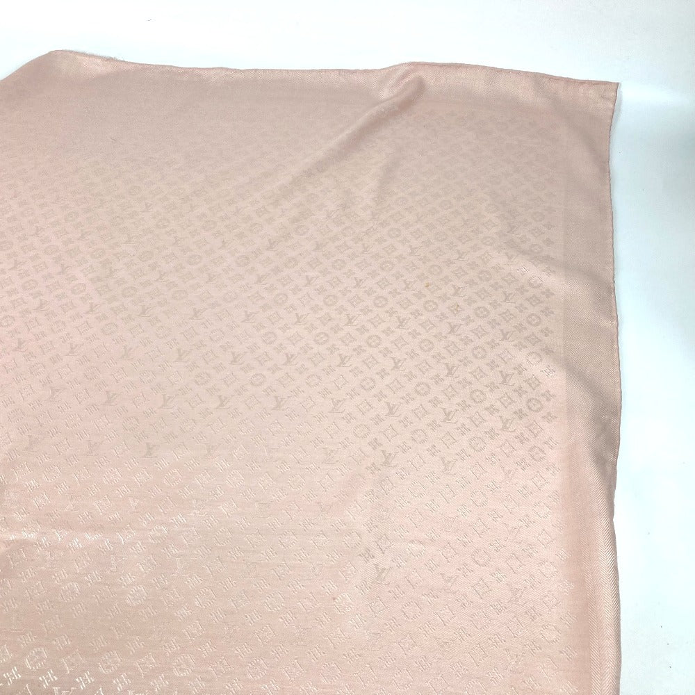 LOUIS VUITTON shawl M77370 Silk, Wool pink Monogram Shawl Evermore Women