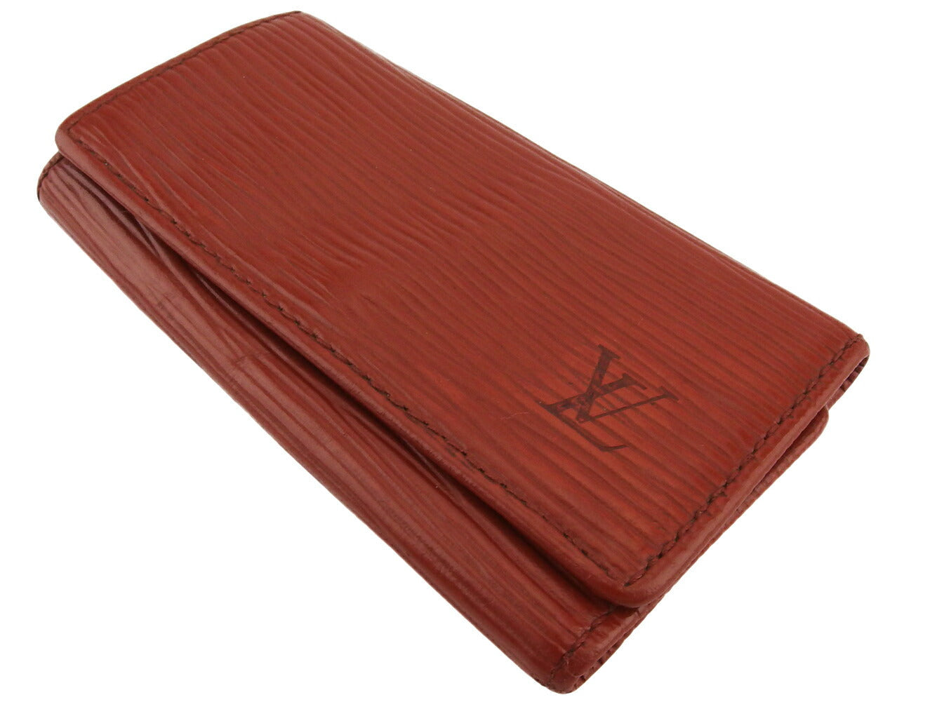 LOUIS VUITTON Key case Key holder Brown gold Multicles4