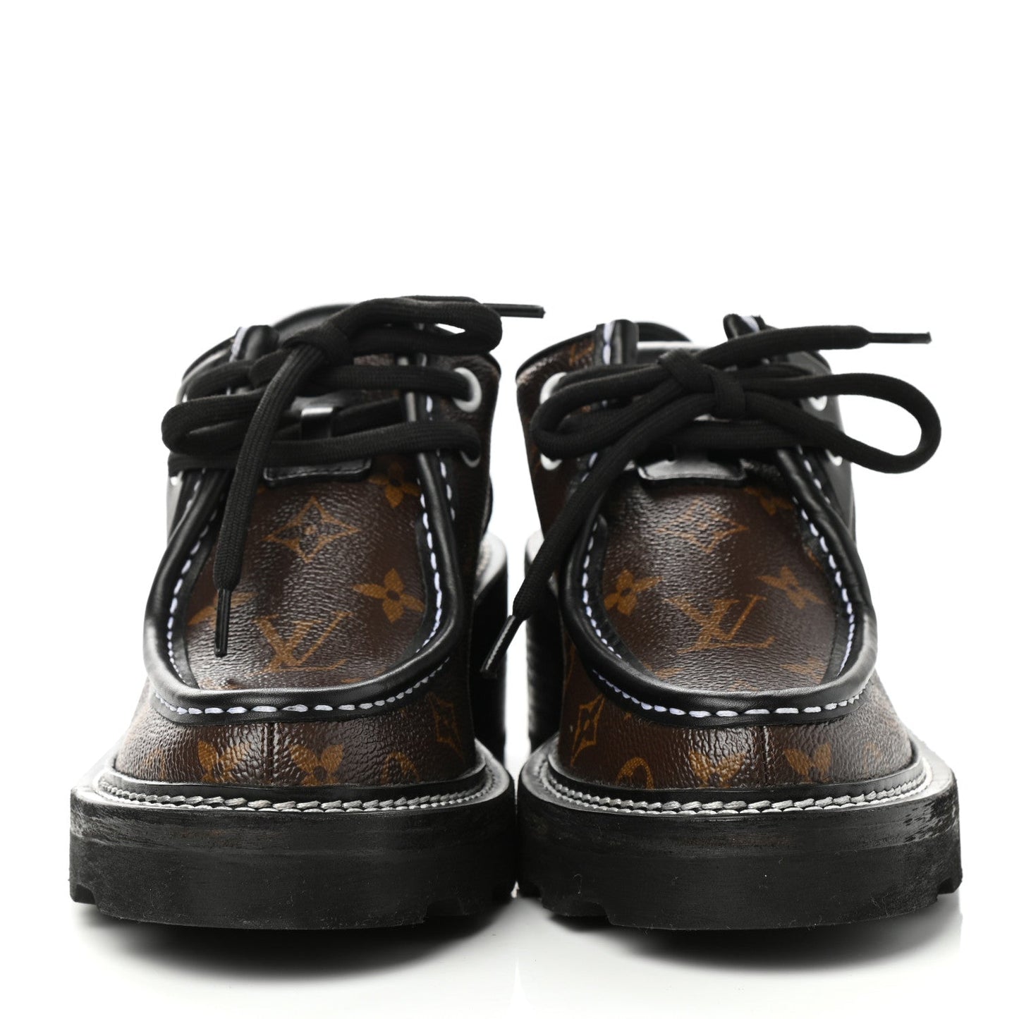 LOUIS VUITTON MONOGRAM CALFSKIN BEAUBOURG PLATFORM DERBY SHOES