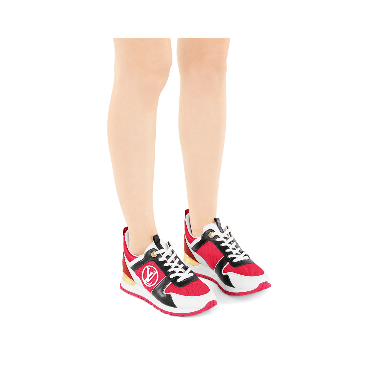 LOUIS VUITTON CALFSKIN LEATHER RUN AWAY SNEAKERS