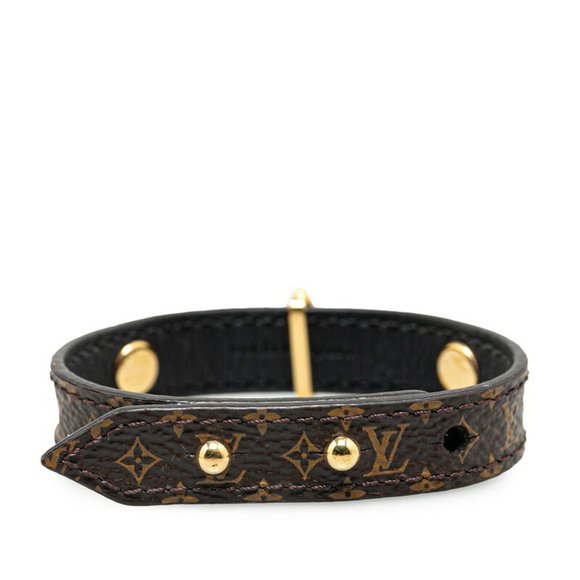 LOUIS VUITTON MONOGRAM BLOOMING ADJUSTABLE LEATHER BRACELET