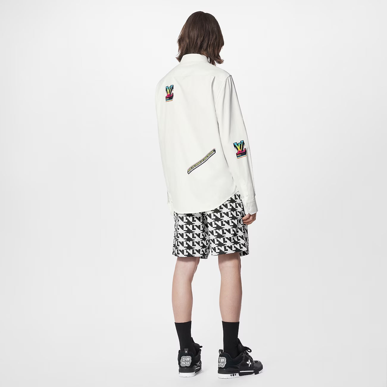 LOUIS VUITTON SIGNATURE DOVE HOUNDSTOOTH BOARD SHORTS