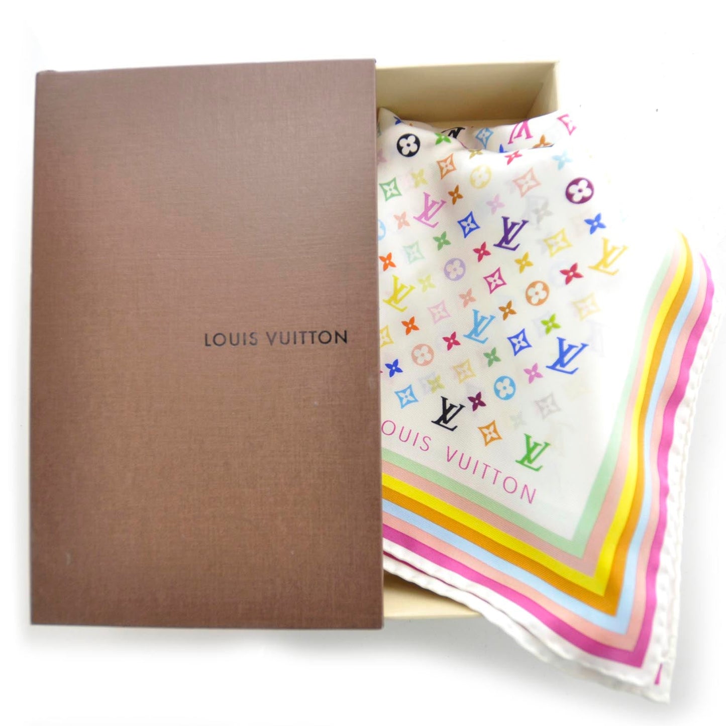 LOUIS VUITTON MULTICOLOR MONOGRAM SILK SCARF